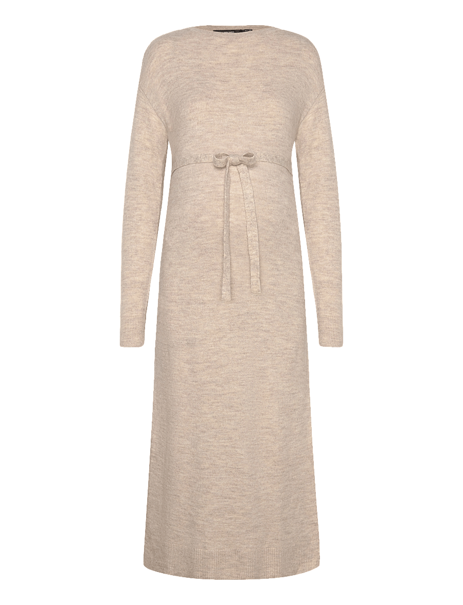 Vero Moda Maternity - VMMLEFILE LS BOATNECK CALF DRESS NOOS - strickkleider - birch - 1
