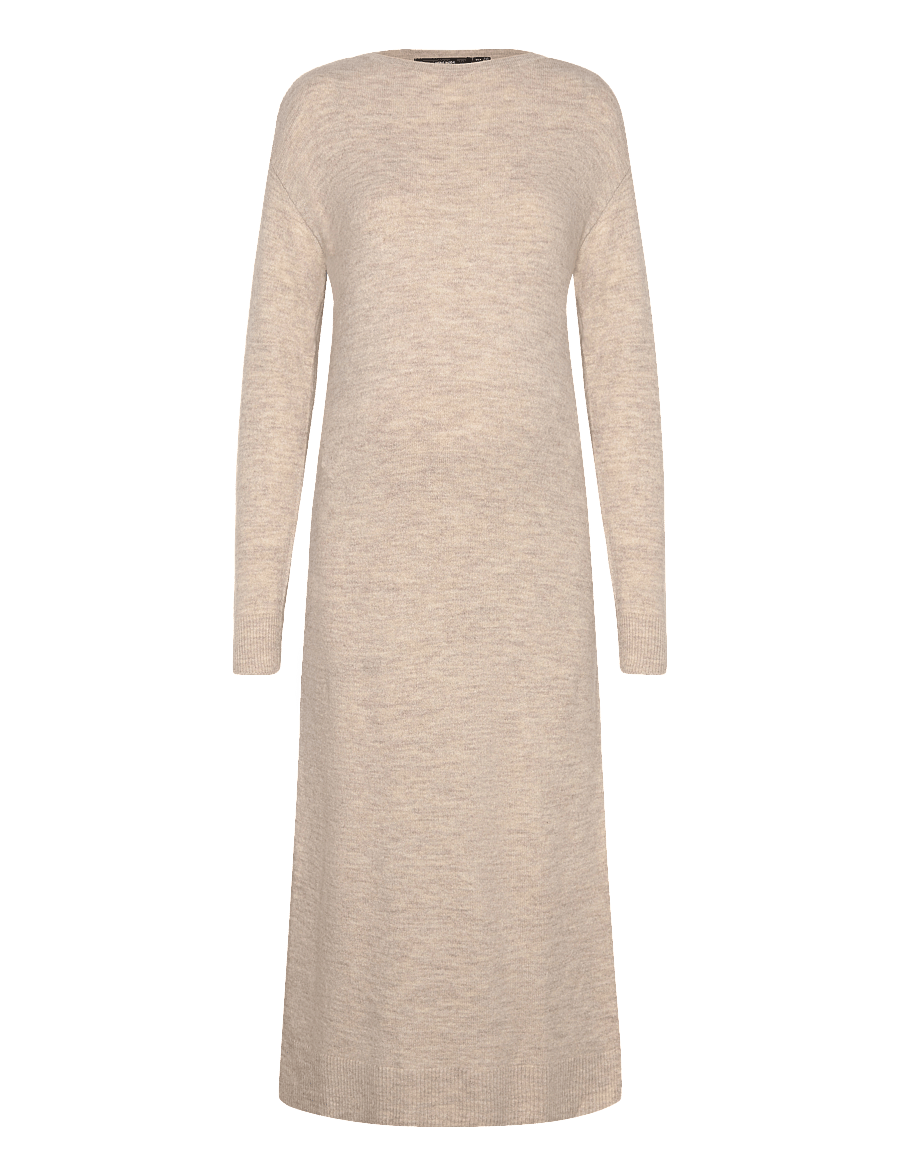 Vero Moda Maternity - VMMLEFILE LS BOATNECK CALF DRESS NOOS - strickkleider - birch - 3