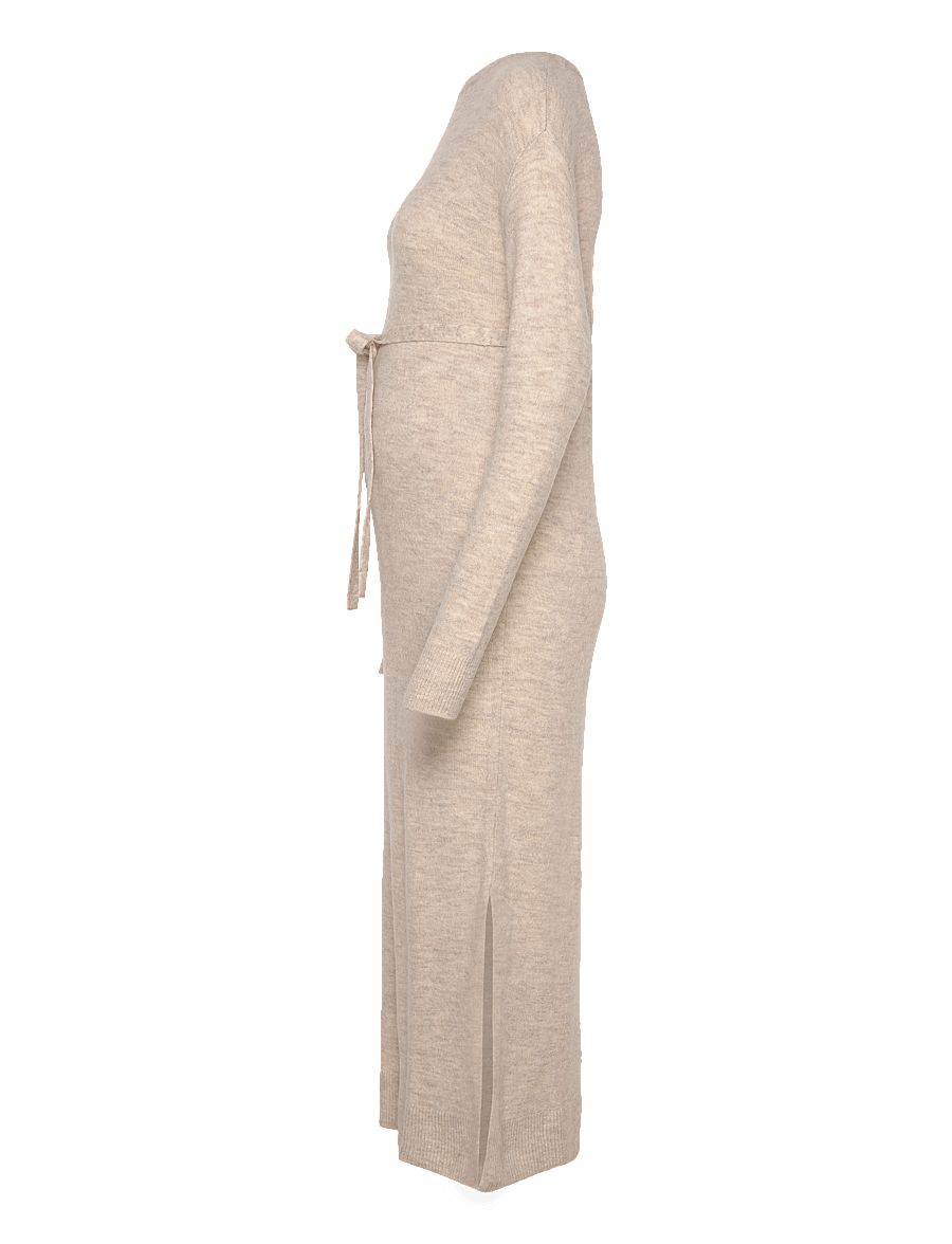 Vero Moda Maternity - VMMLEFILE LS BOATNECK CALF DRESS NOOS - strickkleider - birch - 4