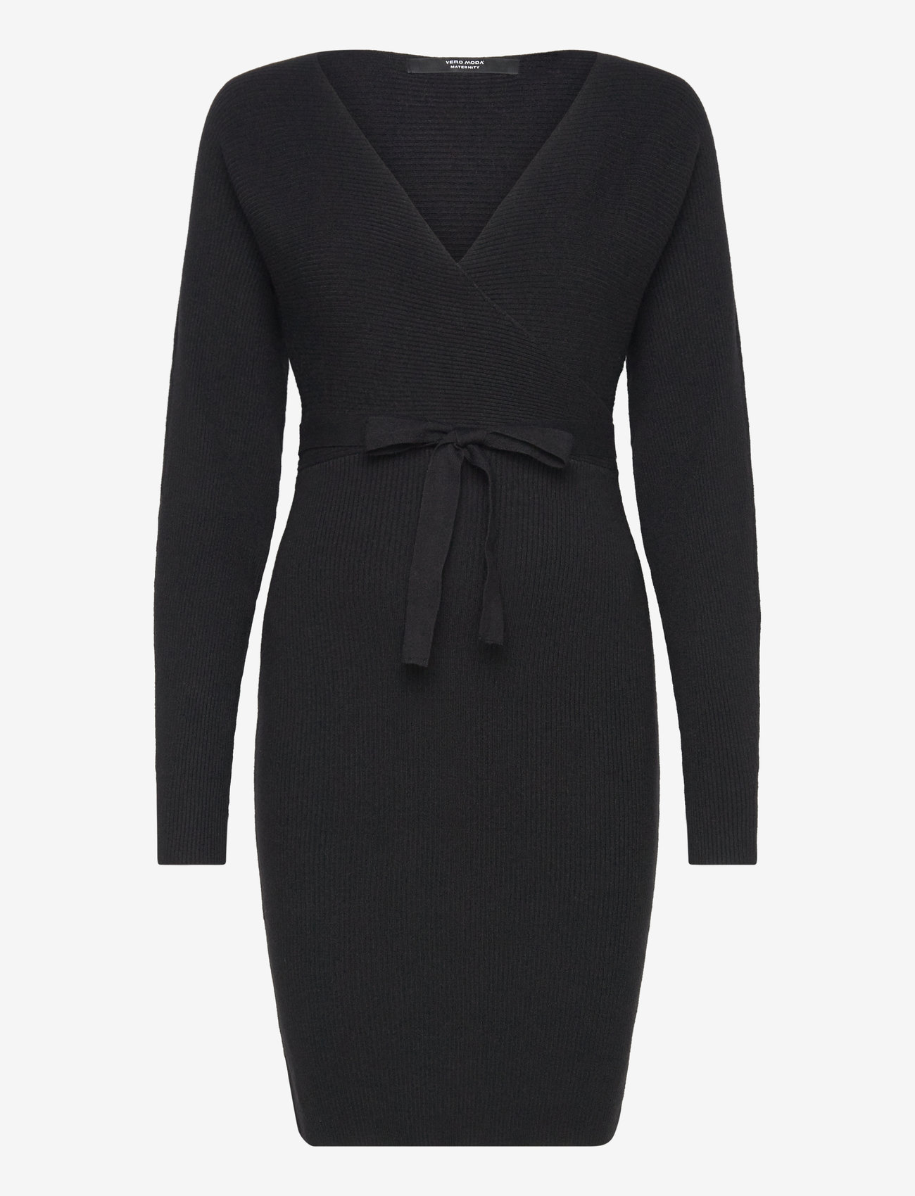 Vero Moda Maternity - VMMHOLLYREM LS V-NECK DRESS GA NOOS - midikleider - black - 1