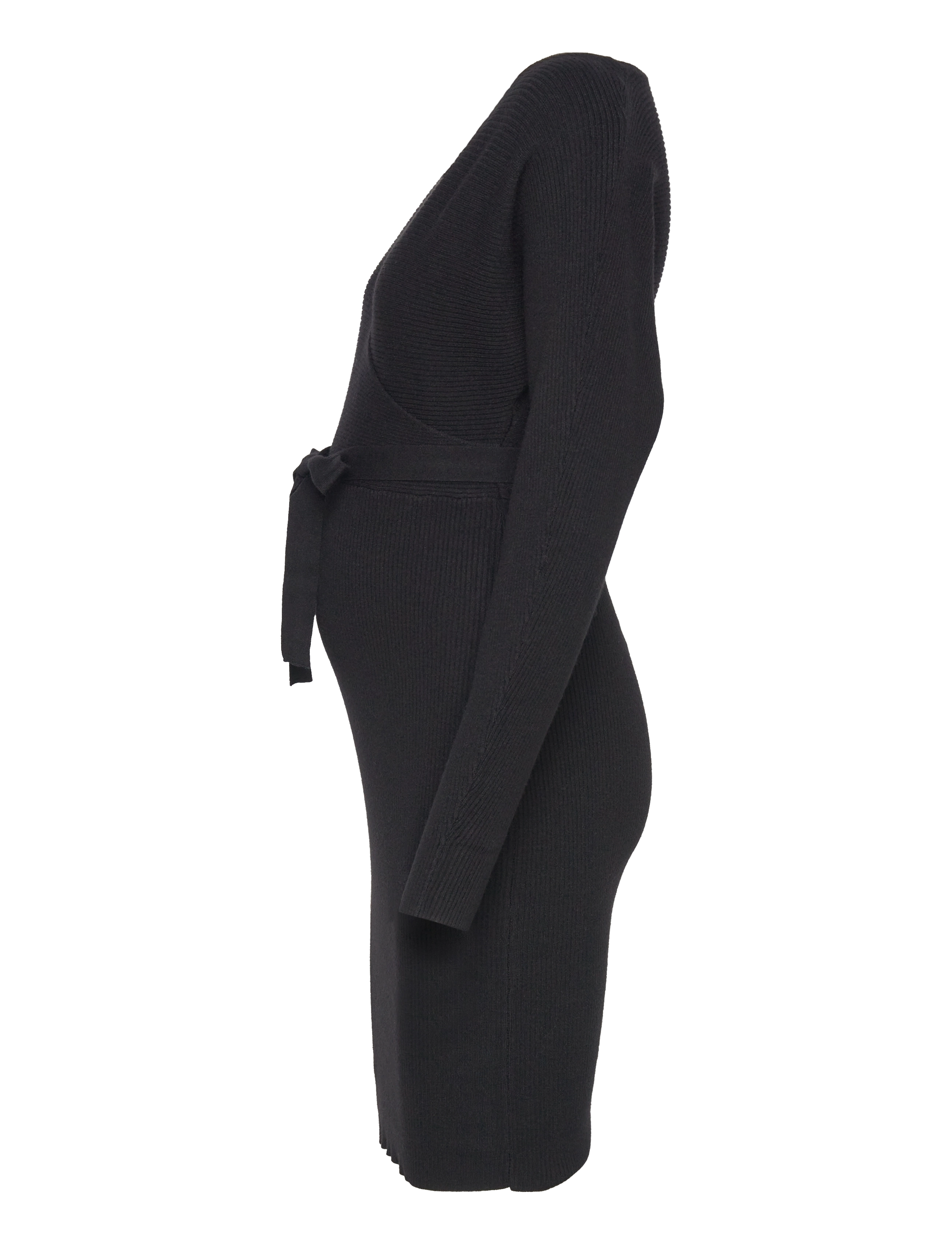 Vero Moda Maternity - VMMHOLLYREM LS V-NECK DRESS GA NOOS - black - 4