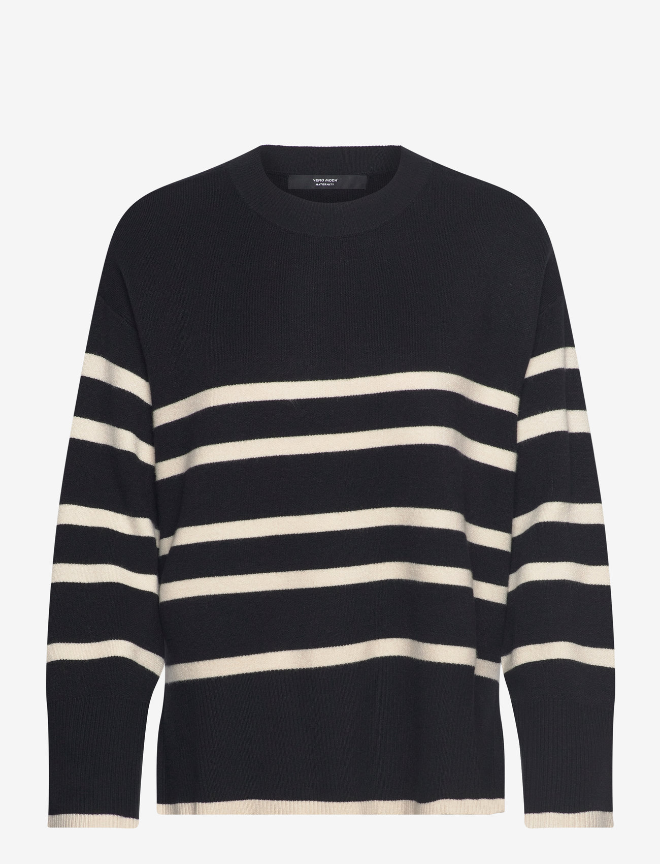 Vero Moda Maternity - VMMSABA LS O-NECK STRIPE PULLOVER GA - trøjer - black - 1