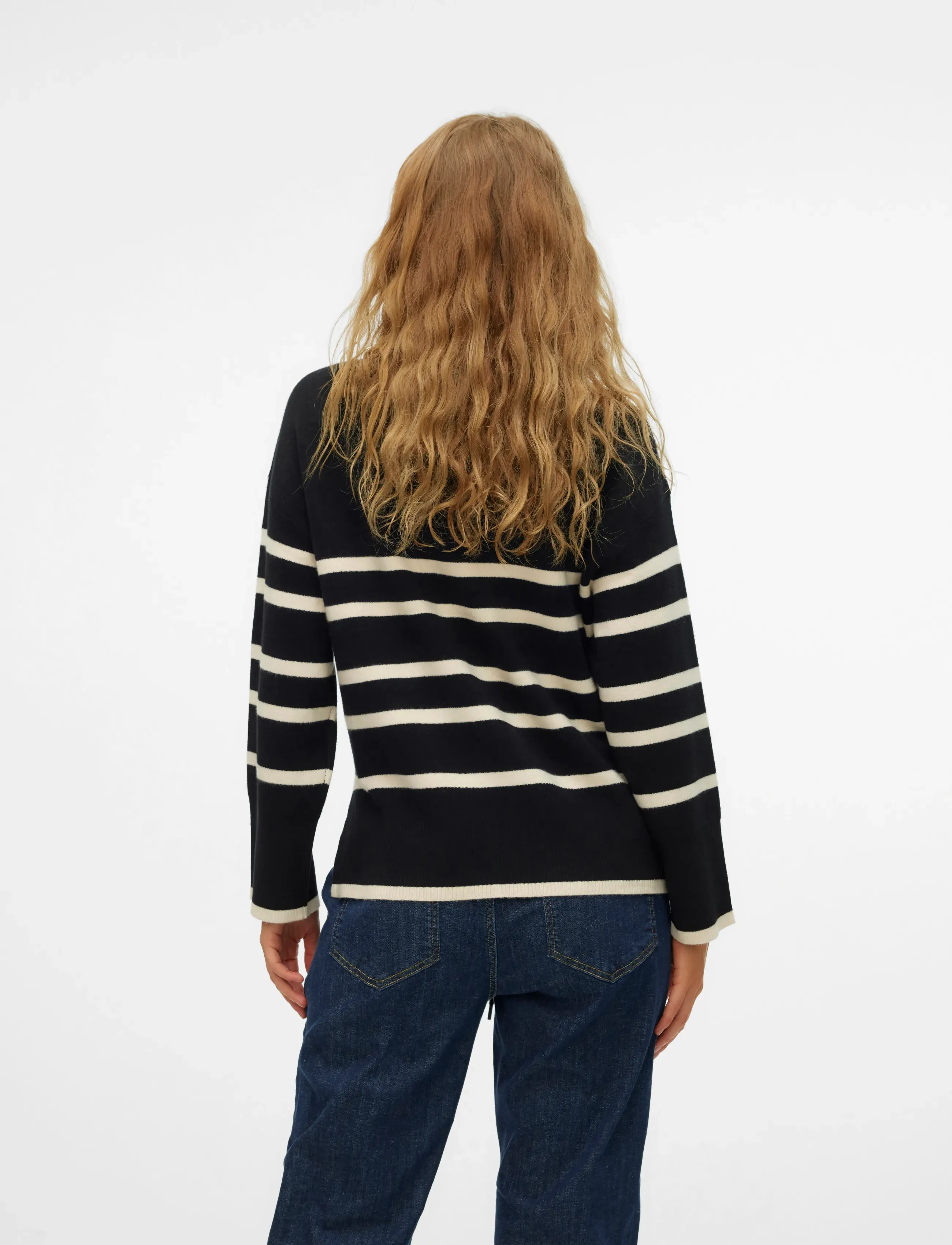 Vero Moda Maternity - VMMSABA LS O-NECK STRIPE PULLOVER GA - tröjor - black - 5