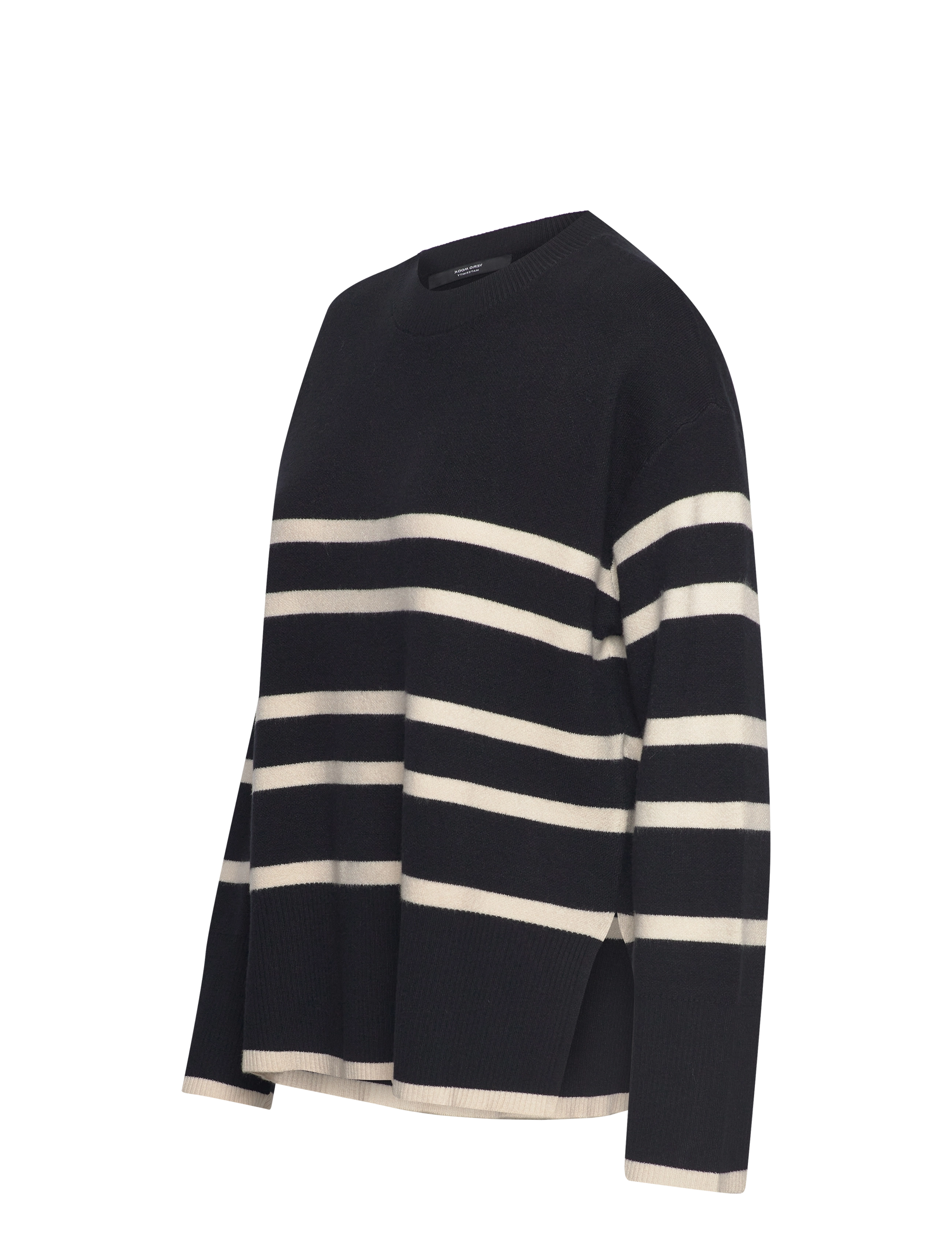 Vero Moda Maternity - VMMSABA LS O-NECK STRIPE PULLOVER GA - tröjor - black - 3