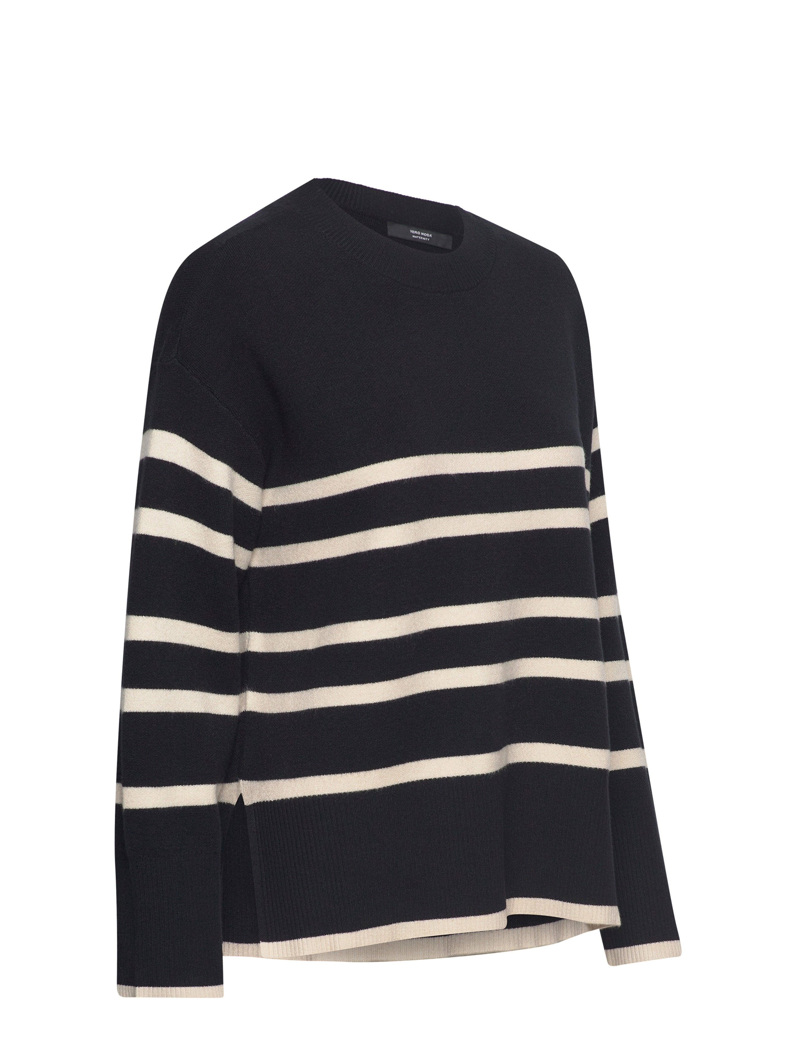 Vero Moda Maternity - VMMSABA LS O-NECK STRIPE PULLOVER GA - tröjor - black - 4