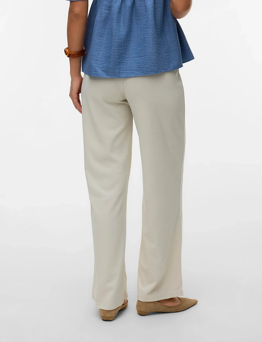 Vero Moda Maternity - VMMBECKY HW WIDE PULL ON JRS PANT - hosen mit weitem bein - pumice stone - 4
