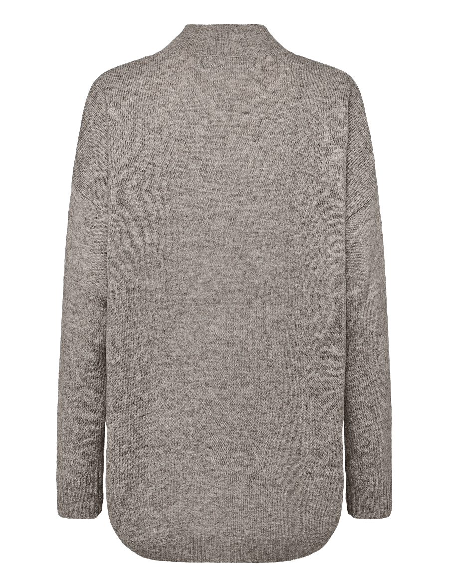 Vero Moda Maternity - VMMPLAZA LS HIGHNCK LONG PULLOVER GA - overdele - moon rock - 2