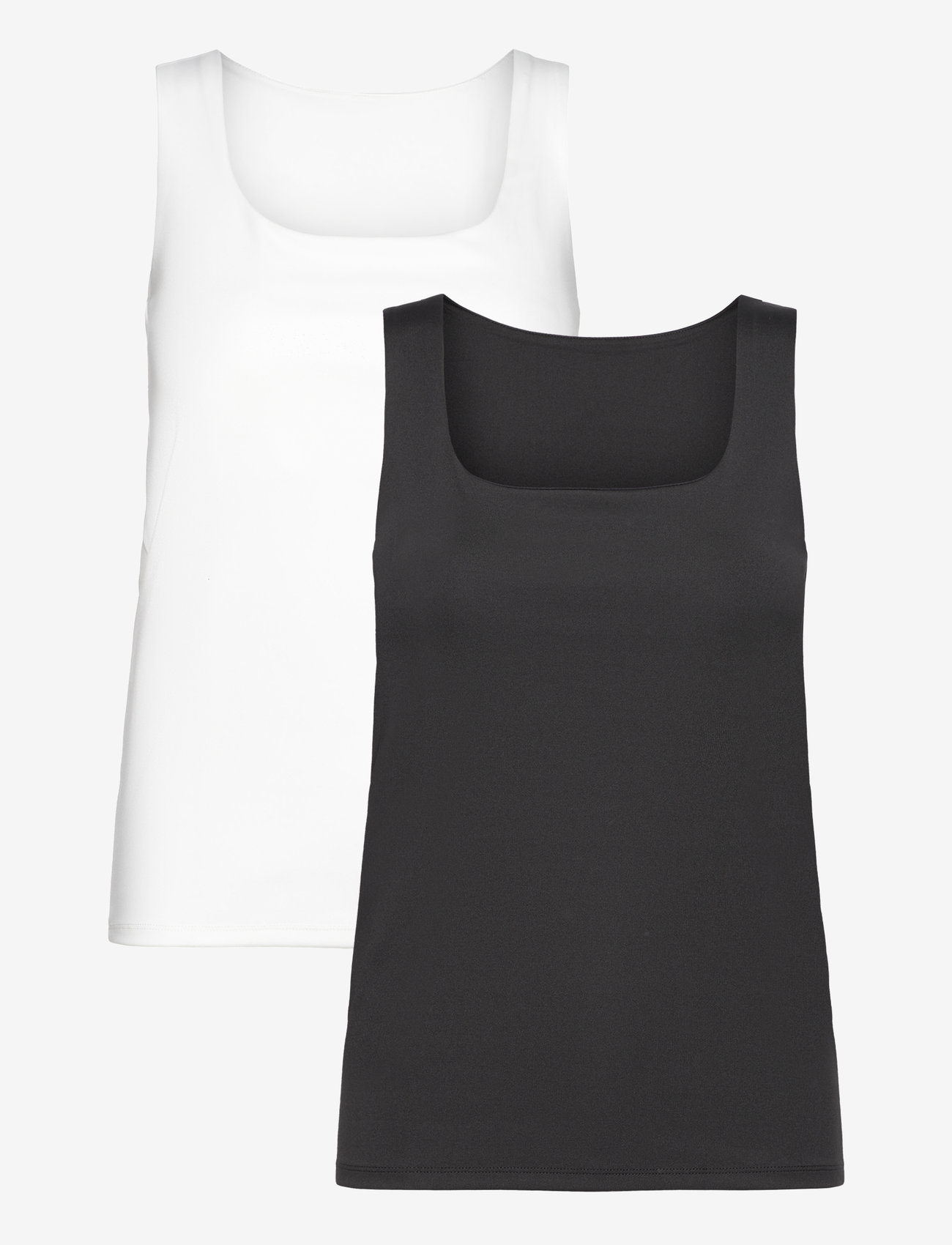 Vero Moda Maternity - VMMMILLION SL SQUARE TOP 2-WAY JRS 2PACK - tanktops - black - 0