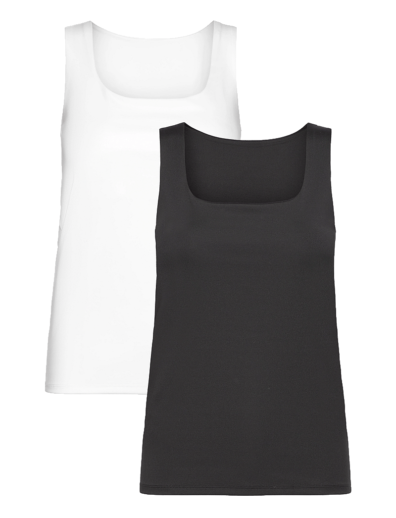 Vero Moda Maternity - VMMMILLION SL SQUARE TOP 2-WAY JRS 2PACK - tanktops - black - 0