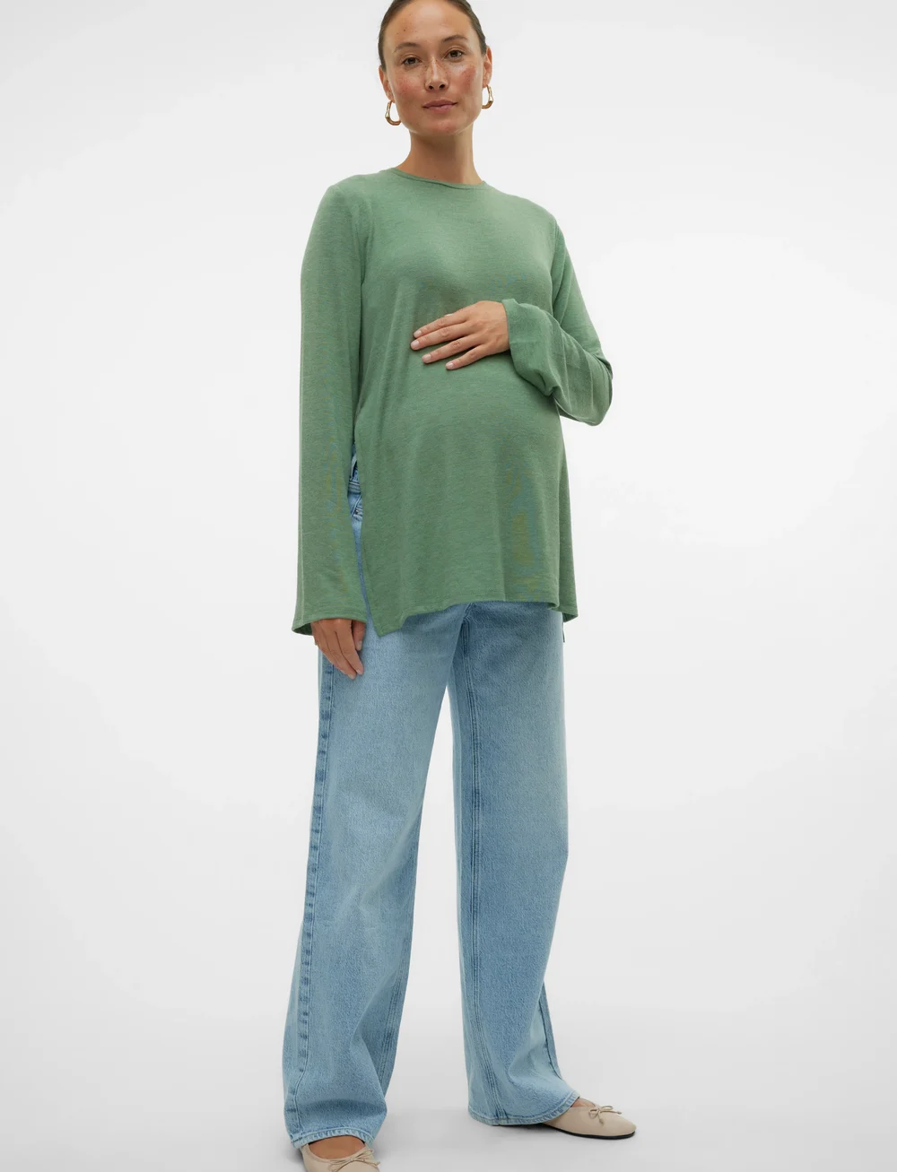 Vero Moda Maternity - VMMTESSA WIDE JEANS RA339 GA NOOS - bottoms - light blue denim - 0