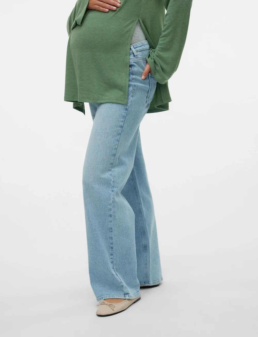 Vero Moda Maternity - VMMTESSA WIDE JEANS RA339 GA NOOS - bottoms - light blue denim - 4