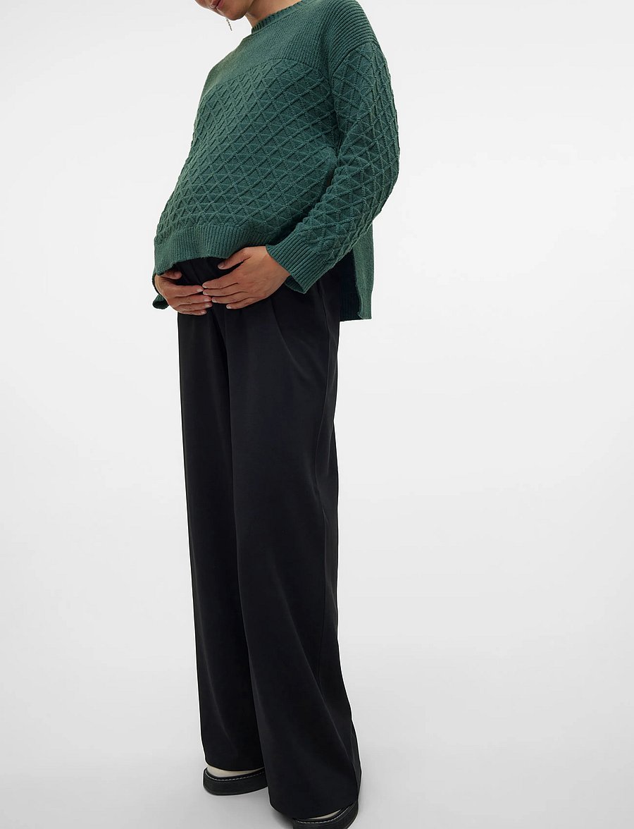 Vero Moda Maternity - VMMBECKY SUPER WIDE PANTS - graviditetsprodukter - black - 0
