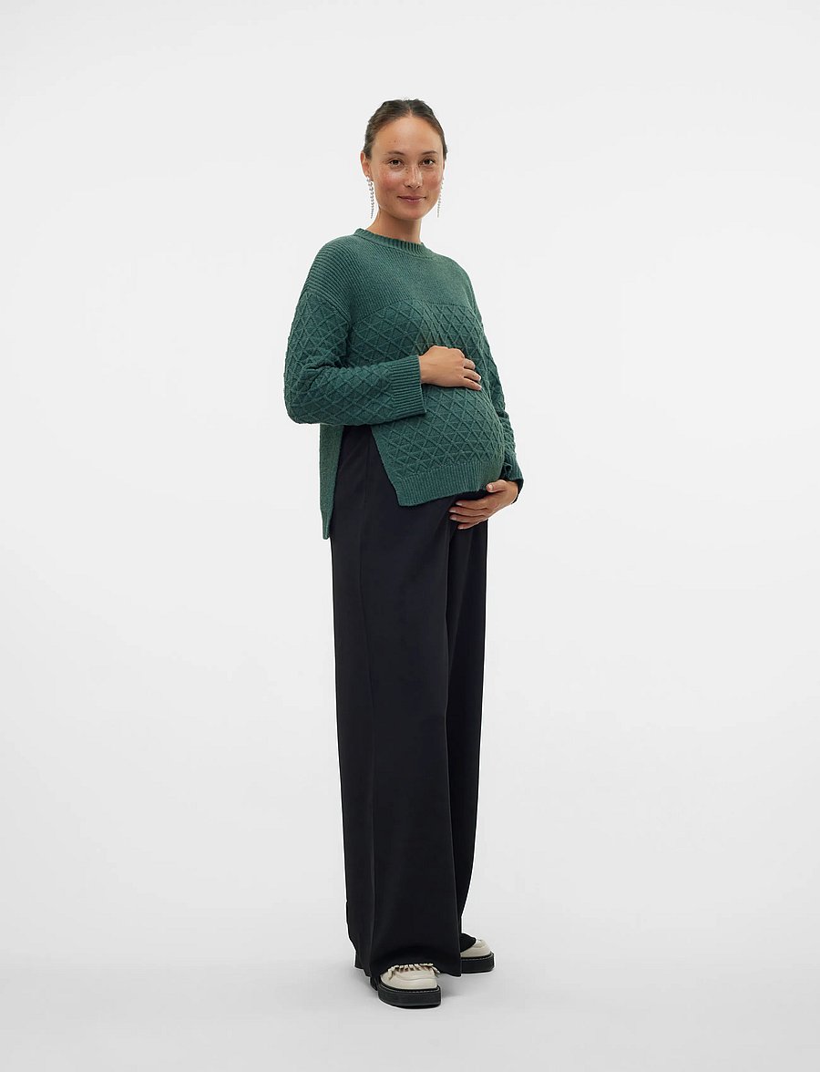 Vero Moda Maternity - VMMBECKY SUPER WIDE PANTS - graviditetsprodukter - black - 4