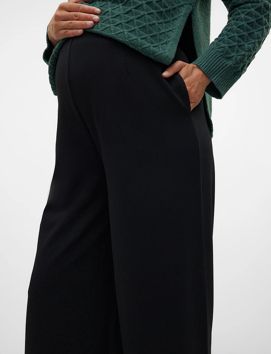Vero Moda Maternity - VMMBECKY SUPER WIDE PANTS - graviditetsprodukter - black - 5