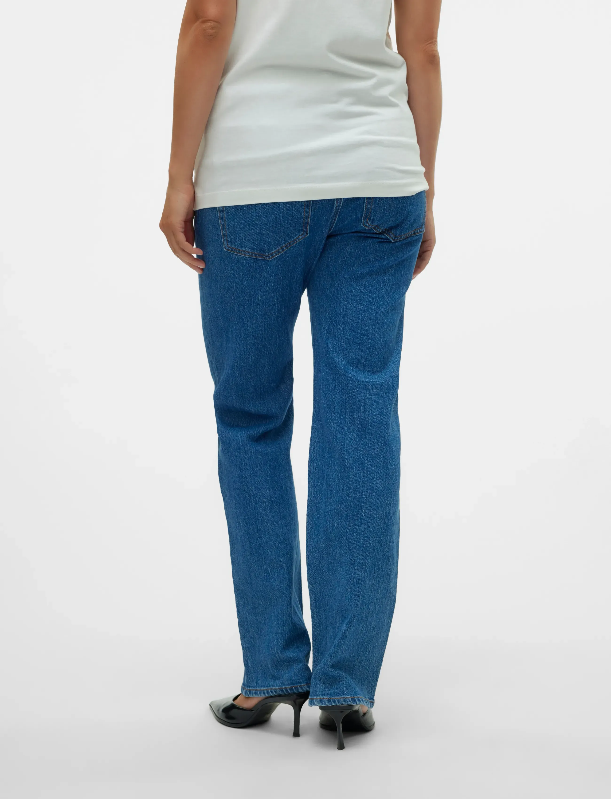 Vero Moda Maternity - VMMTESSA STRAIGHT JEANS RA360 GA - underdele - medium blue denim - 4