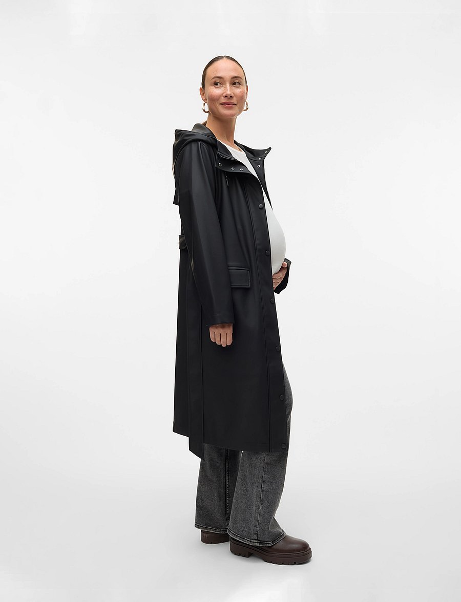 Vero Moda Maternity - VMMMALOU COATED COAT - black - 0