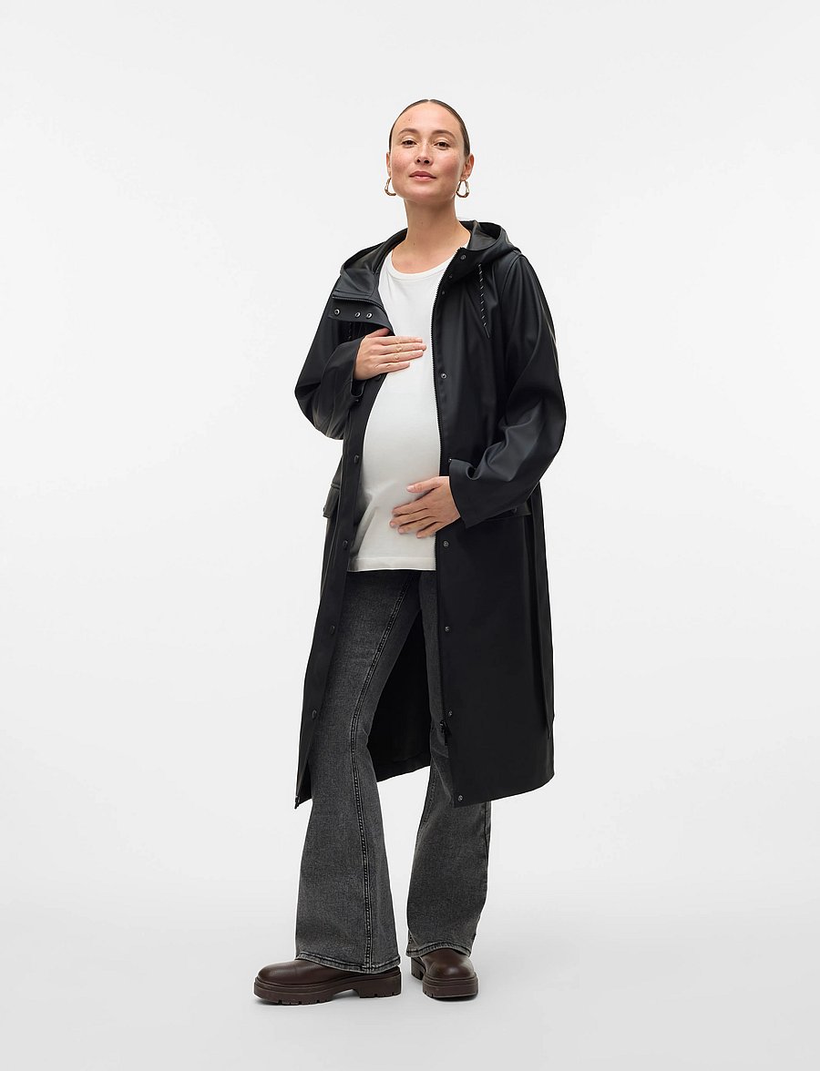 Vero Moda Maternity - VMMMALOU COATED COAT - black - 3