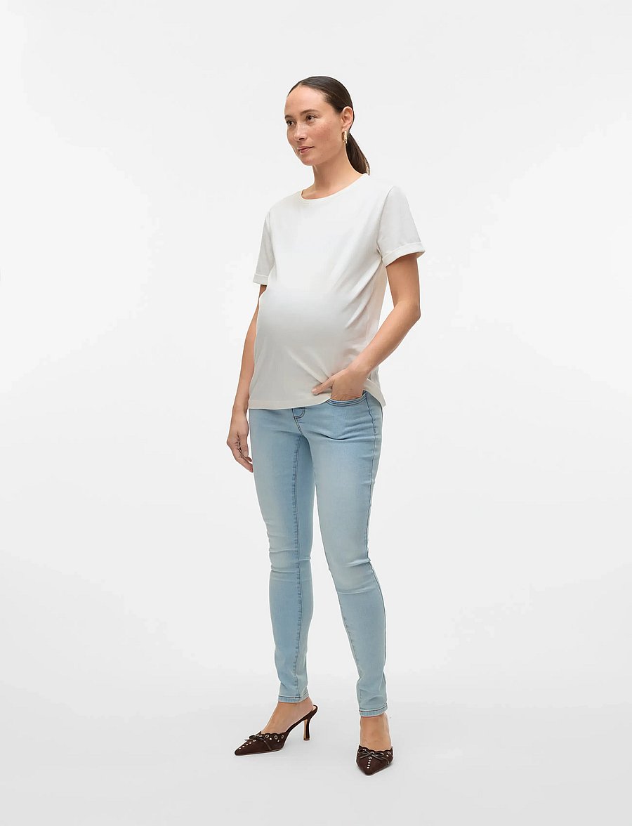 Vero Moda Maternity - VMMTANYA S PIPING JEANS VI352 GA NOOS - broeken - light blue denim - 3