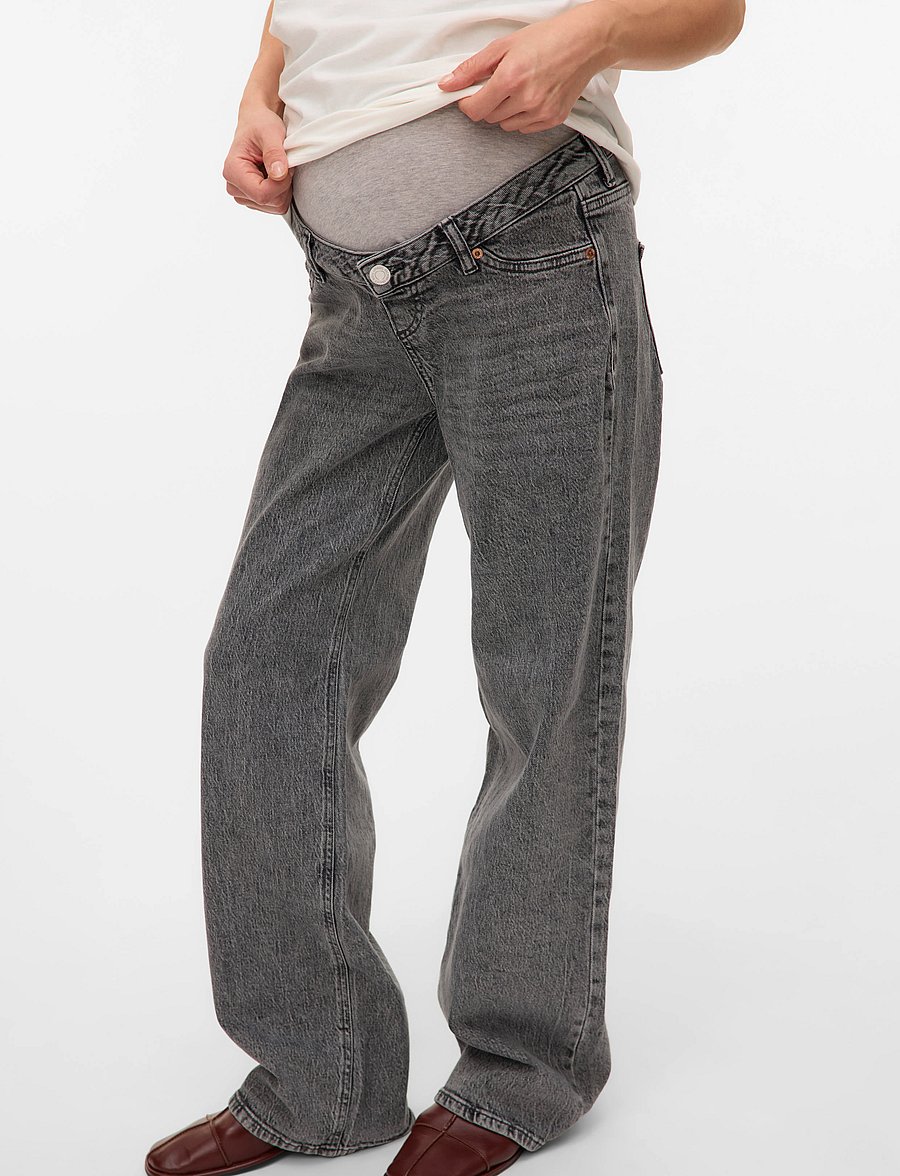 Vero Moda Maternity - VMMTESSA WIDE JEANS RA206 GA NOOS - apatinės dalies rūbai - medium grey denim - 0
