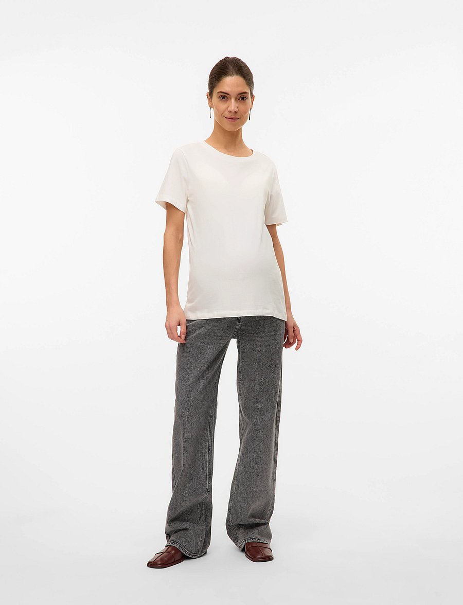 Vero Moda Maternity - VMMTESSA WIDE JEANS RA206 GA NOOS - apatinės dalies rūbai - medium grey denim - 4