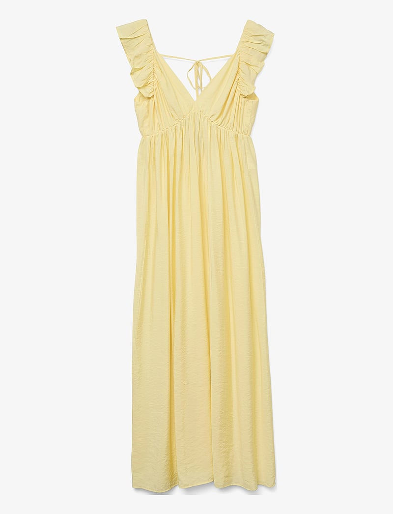 Vero Moda Maternity - VMMJOSIE SL ANKLE FRILL DRESS WVN GA - suvekleidid - pale banana - 0