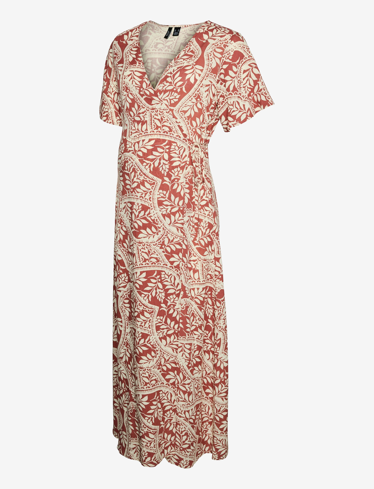 Vero Moda Maternity - VMMBALI S/S ANCLE WRAP DRESS WVN GA - kleider - marsala - 0