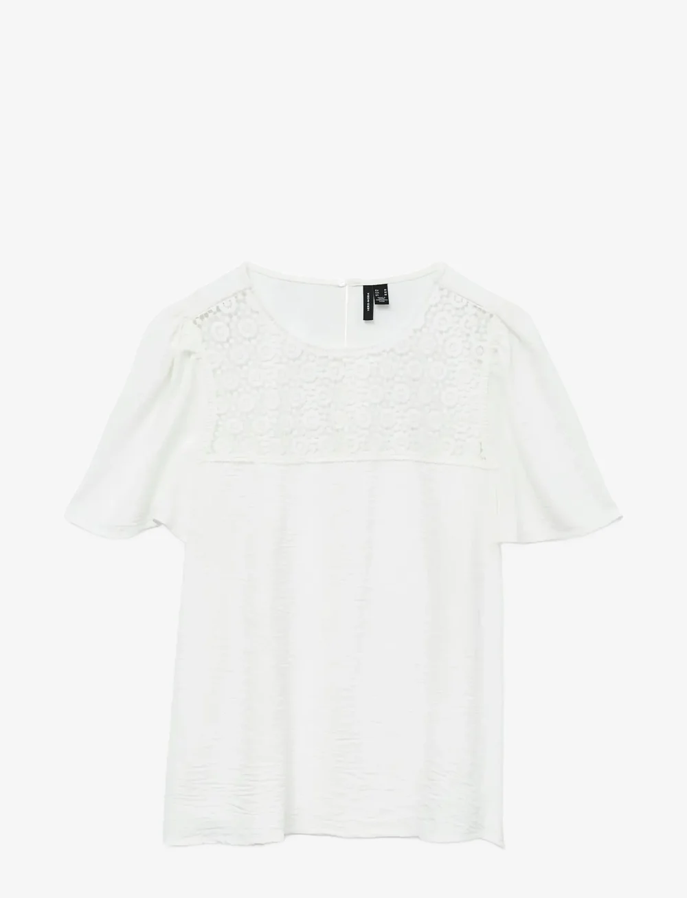 Vero Moda Maternity - VMMALVA CROCHET SS TOP WVN GA - kurzärmelige - cloud dancer - 0