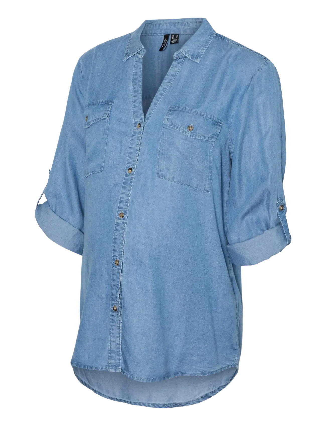 VERO MODA MATERNITY Vmmbree 7/8 Sleeve Loose Shirt Ga Blau - S - Damen