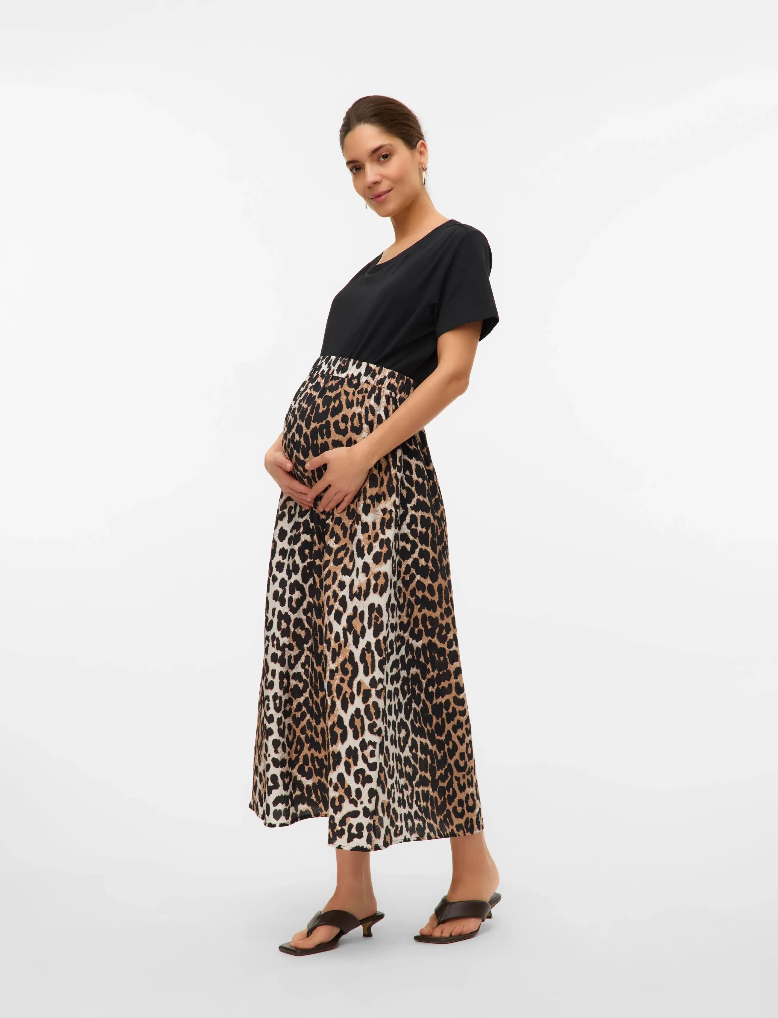 Vero Moda Maternity - VMMJOSIE 7/8 SKIRT WVN GA - hosen - egret - 3