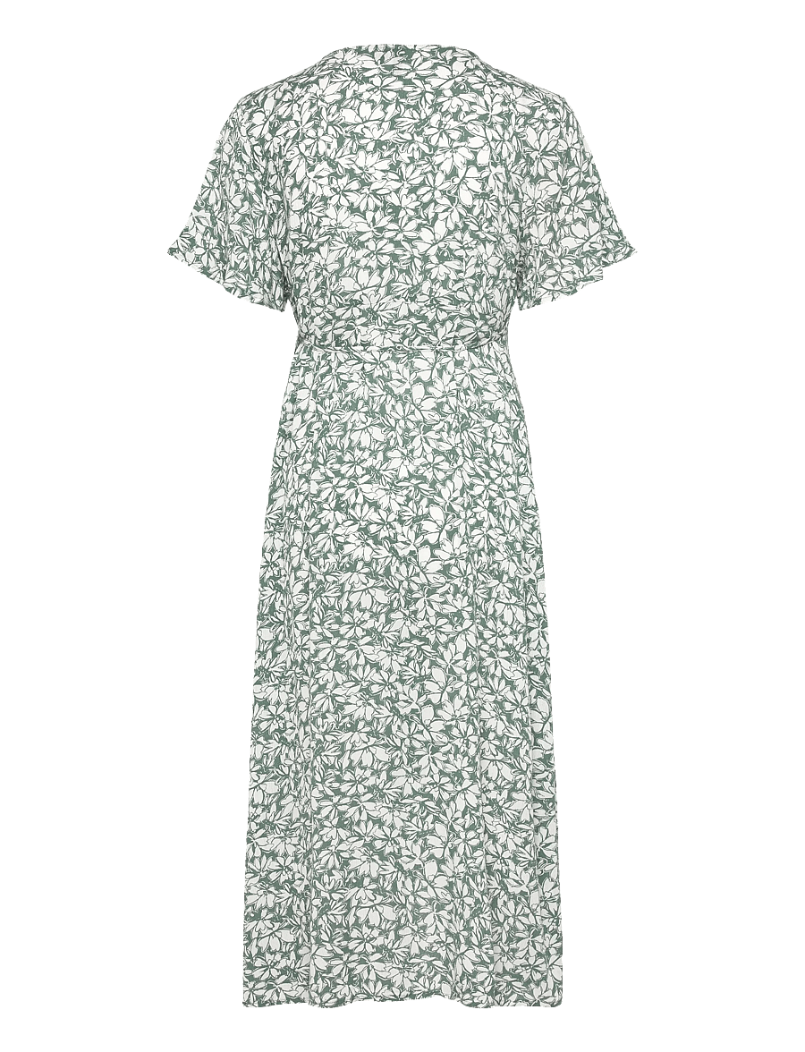 Vero Moda Maternity - VMMMENNY SS CALF WRAP DRESS GA - slå-om-kjoler - laurel wreath - 2