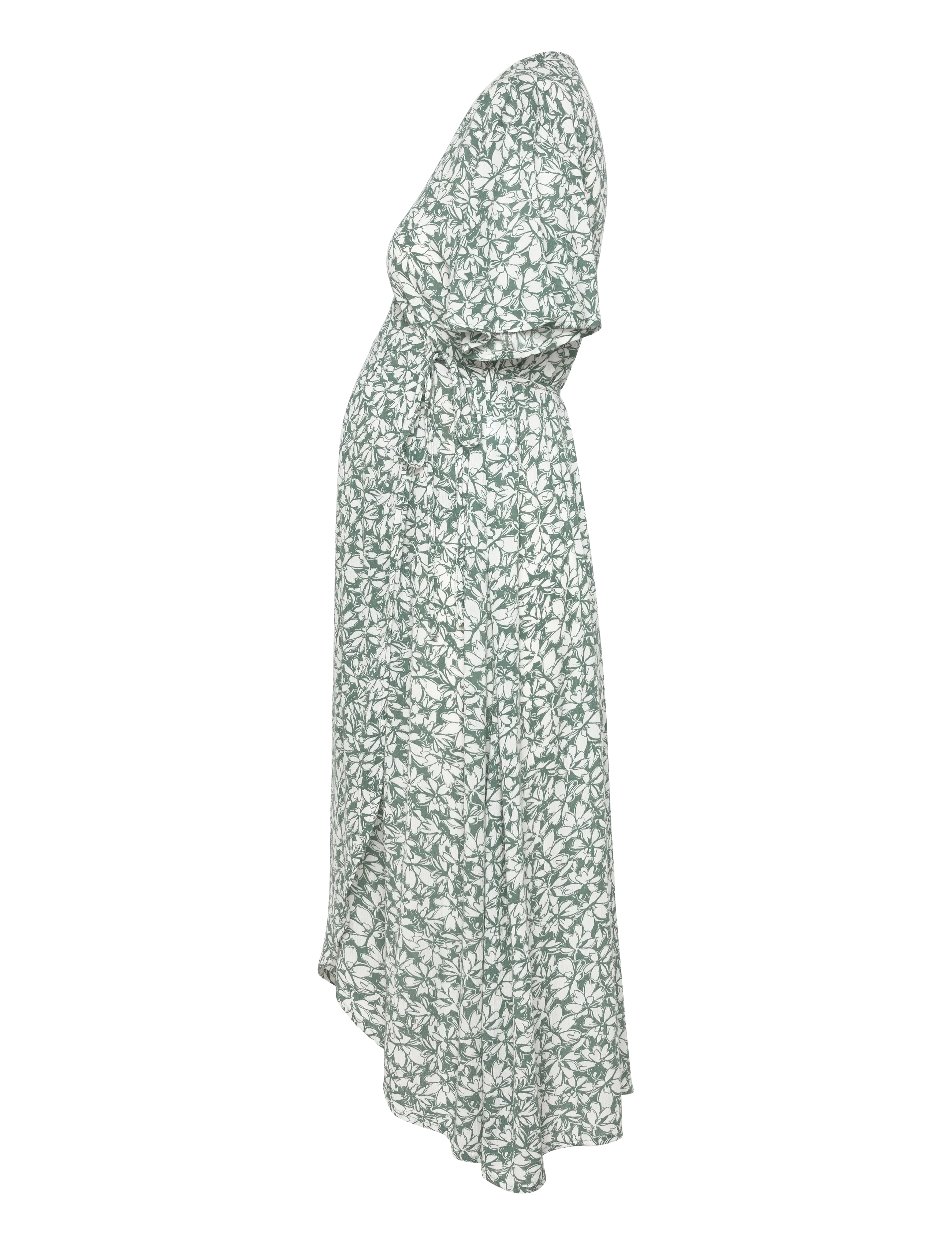 Vero Moda Maternity - VMMMENNY SS CALF WRAP DRESS GA - slå-om-kjoler - laurel wreath - 3