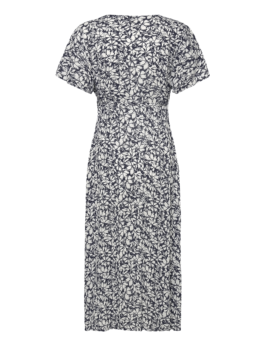 Vero Moda Maternity - VMMMENNY SS CALF WRAP DRESS GA - slå-om-kjoler - navy blazer - 2