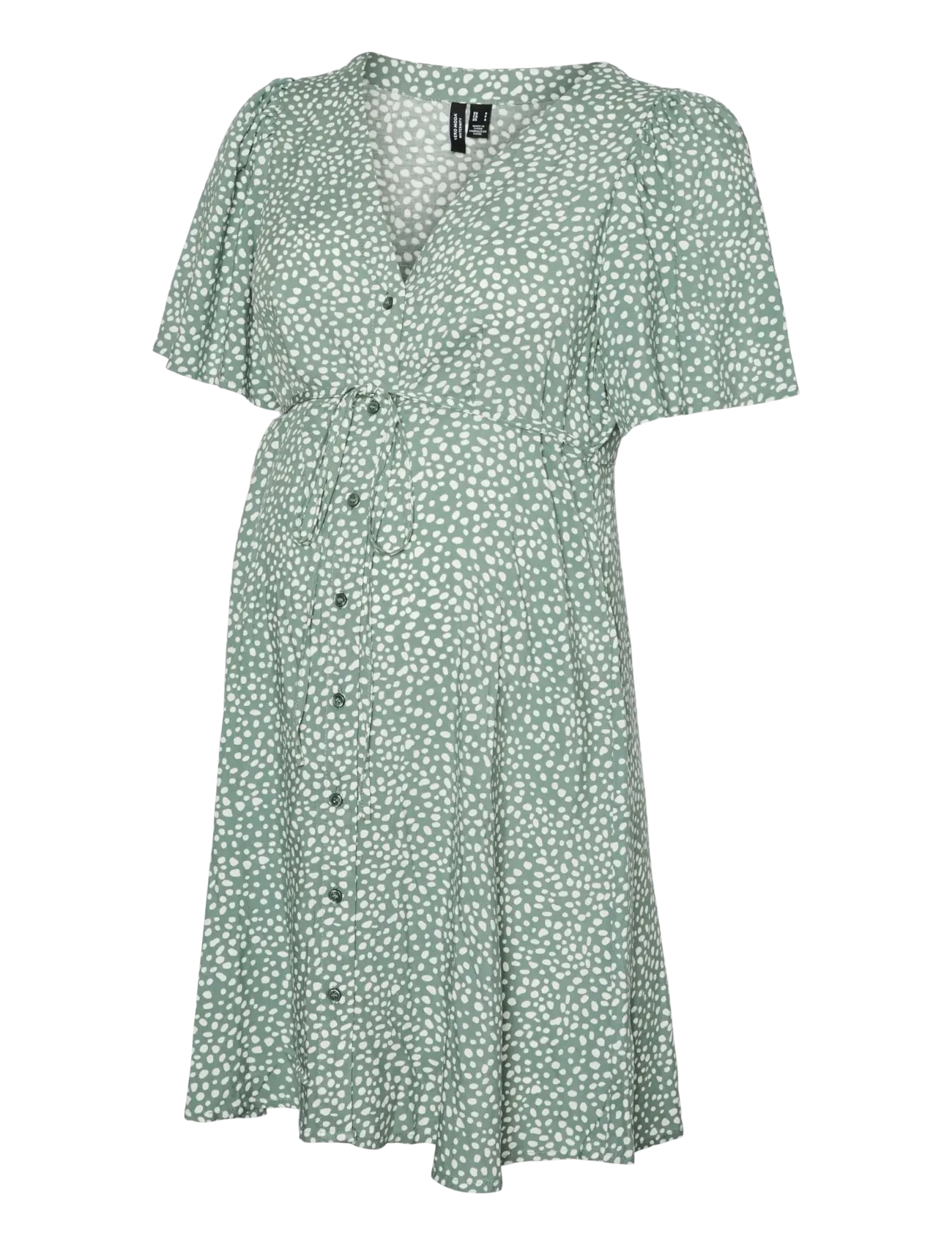 Vero Moda Maternity VMMALBA SS SHORT DRESS WVN GA - Ventetøj - LAUREL WREATH / green