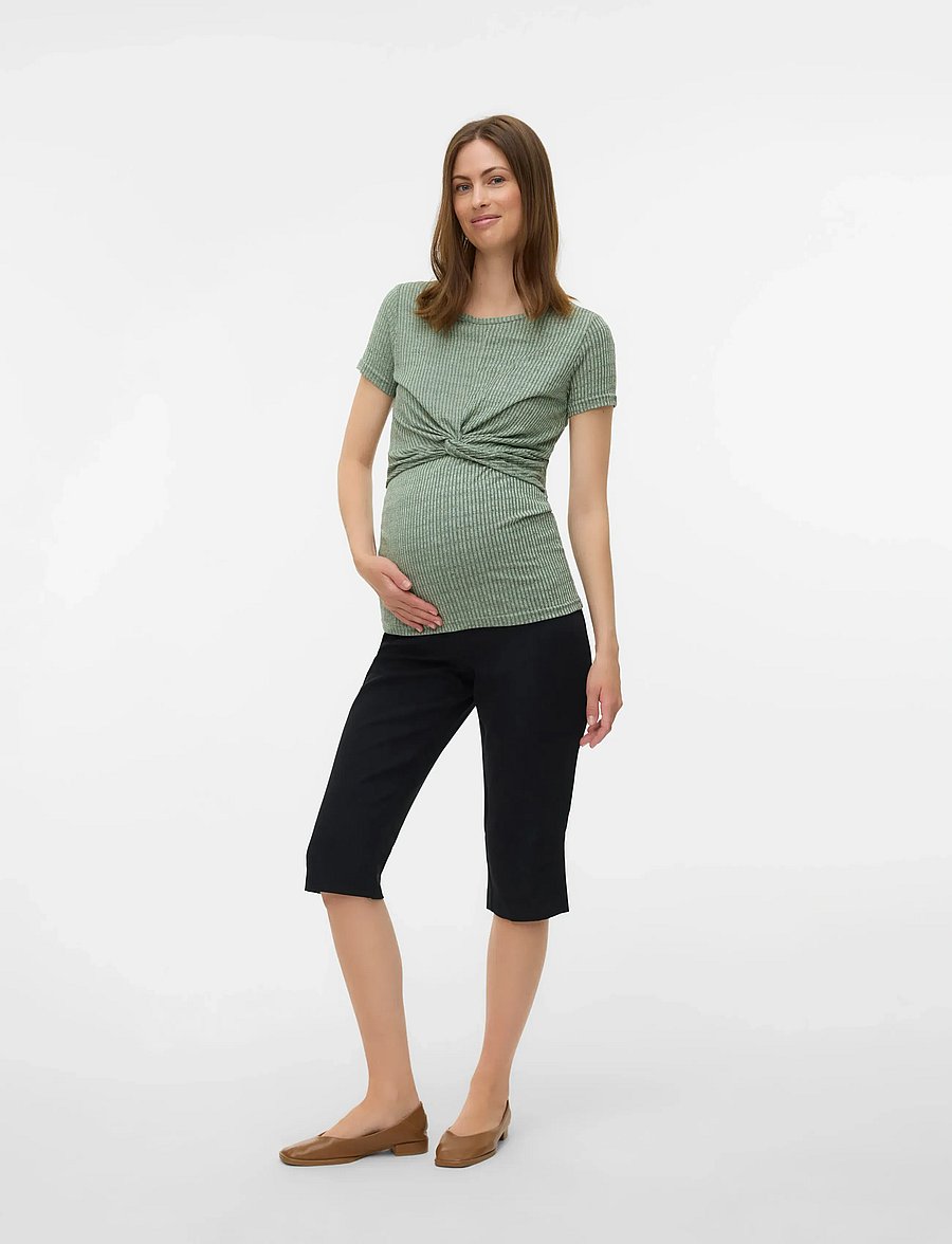 Vero Moda Maternity - VMMCIRI CAPRI PANT - caprihose - black - 3