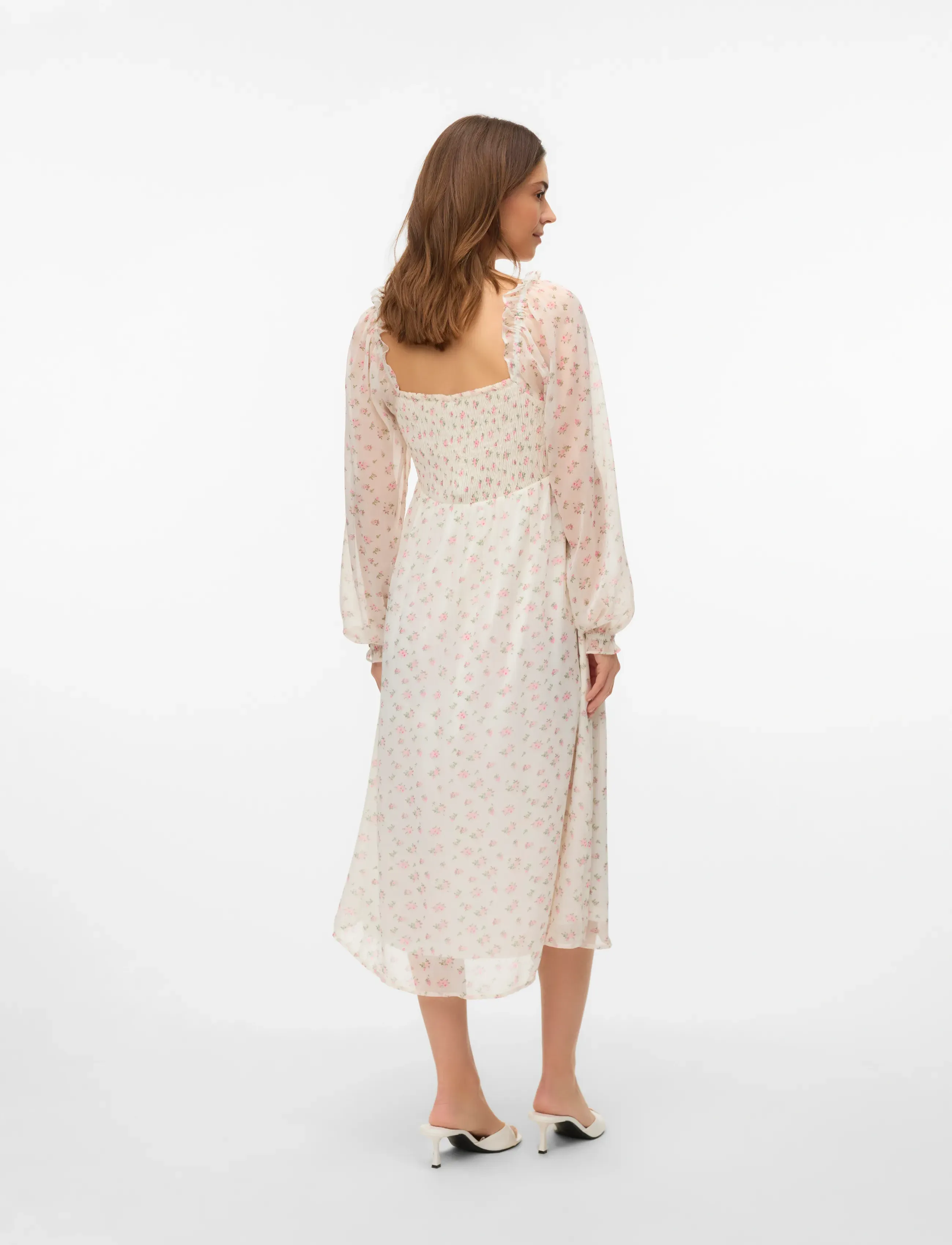 Vero Moda Maternity - VMMSMILLA LS CALF SMOCK DRESS WVN GA - bright white - 2