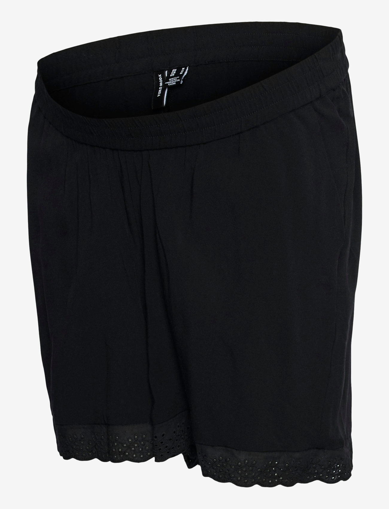 Vero Moda Maternity - VMMEASY JOY HW LACE SHORTS WVN GA - hosen - black - 0
