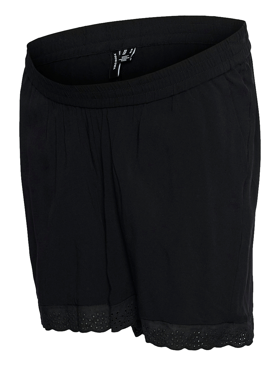 Vero Moda Maternity - VMMEASY JOY HW LACE SHORTS WVN GA - black - 1