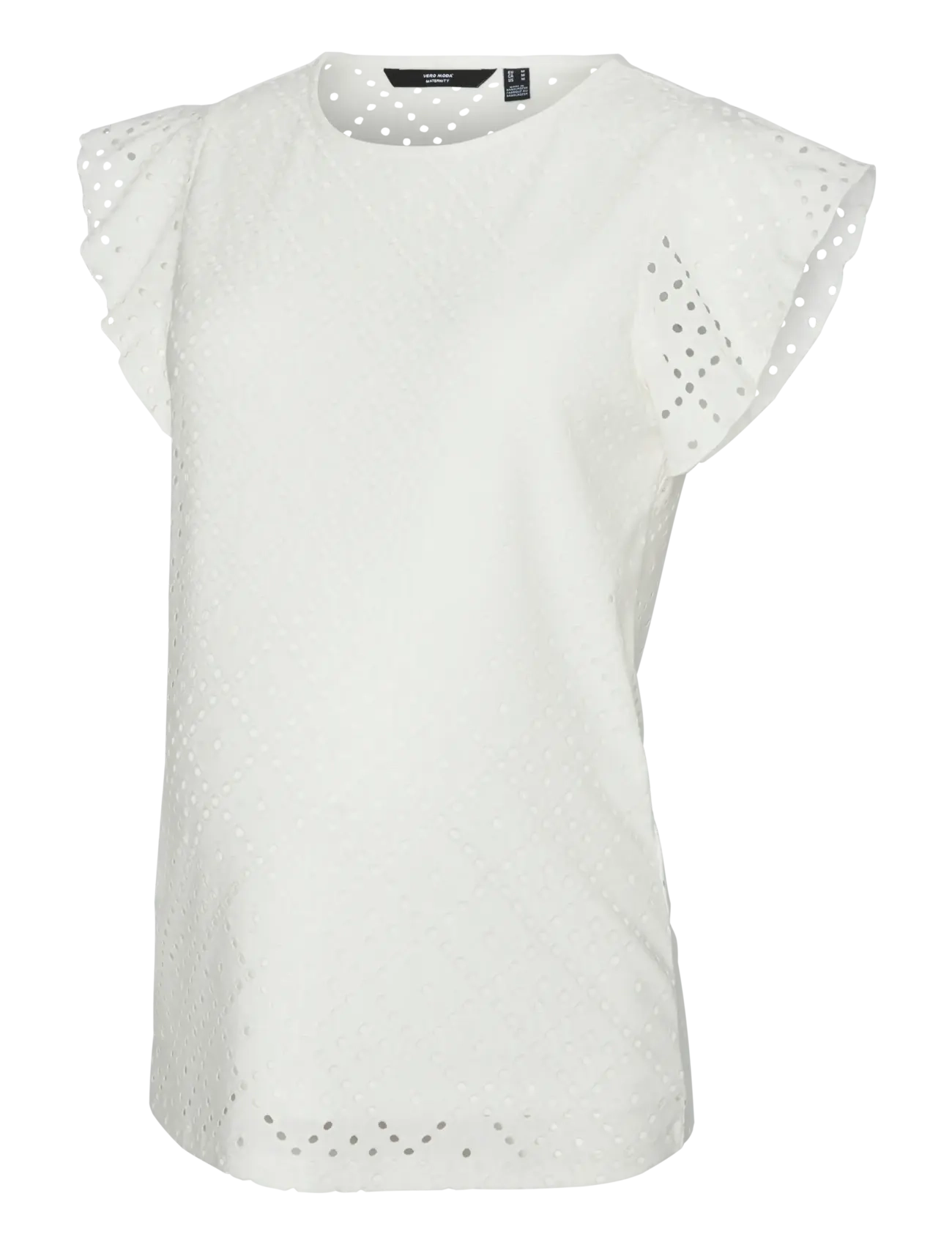 Vero Moda Maternity VMMTASSA SL FRILL TOP - Bluser - SNOW WHITE / white