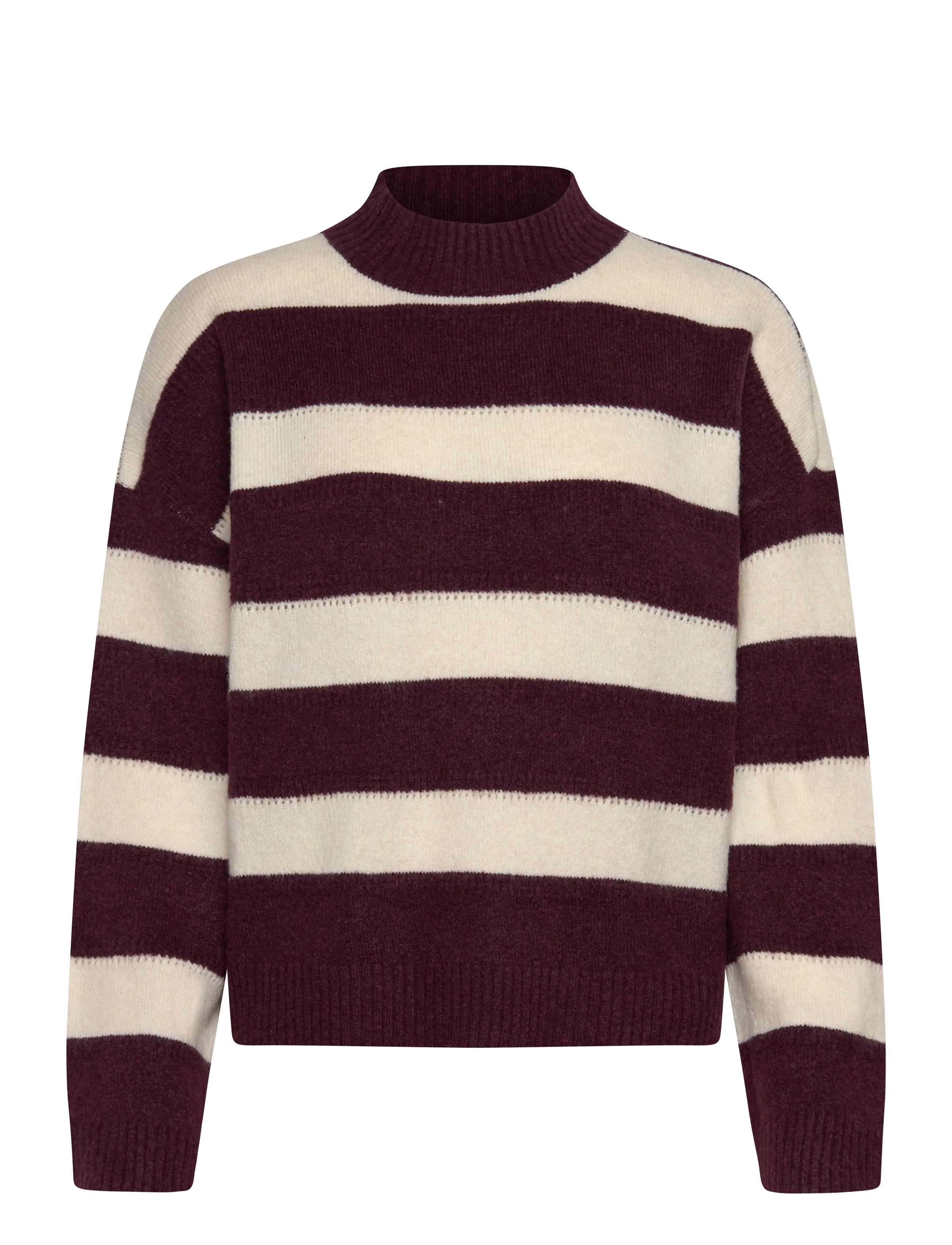 Vero Moda Maternity VMMINEZ LS HIGHNECK SHORT PULLOVER - Strik - WINETASTING / burgundy
