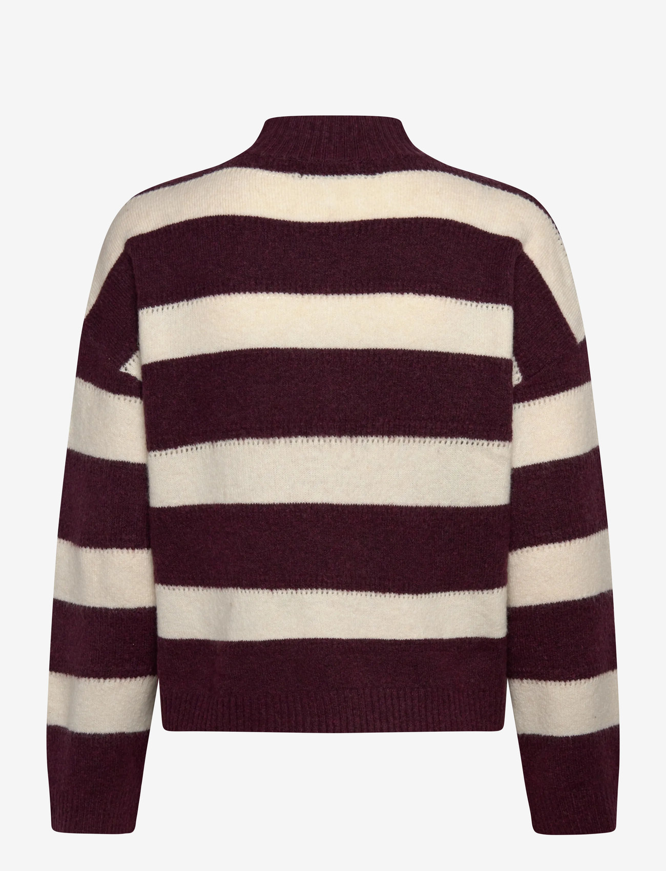 Vero Moda Maternity - VMMINEZ LS HIGHNECK SHORT PULLOVER - efterårstøj - winetasting - 1