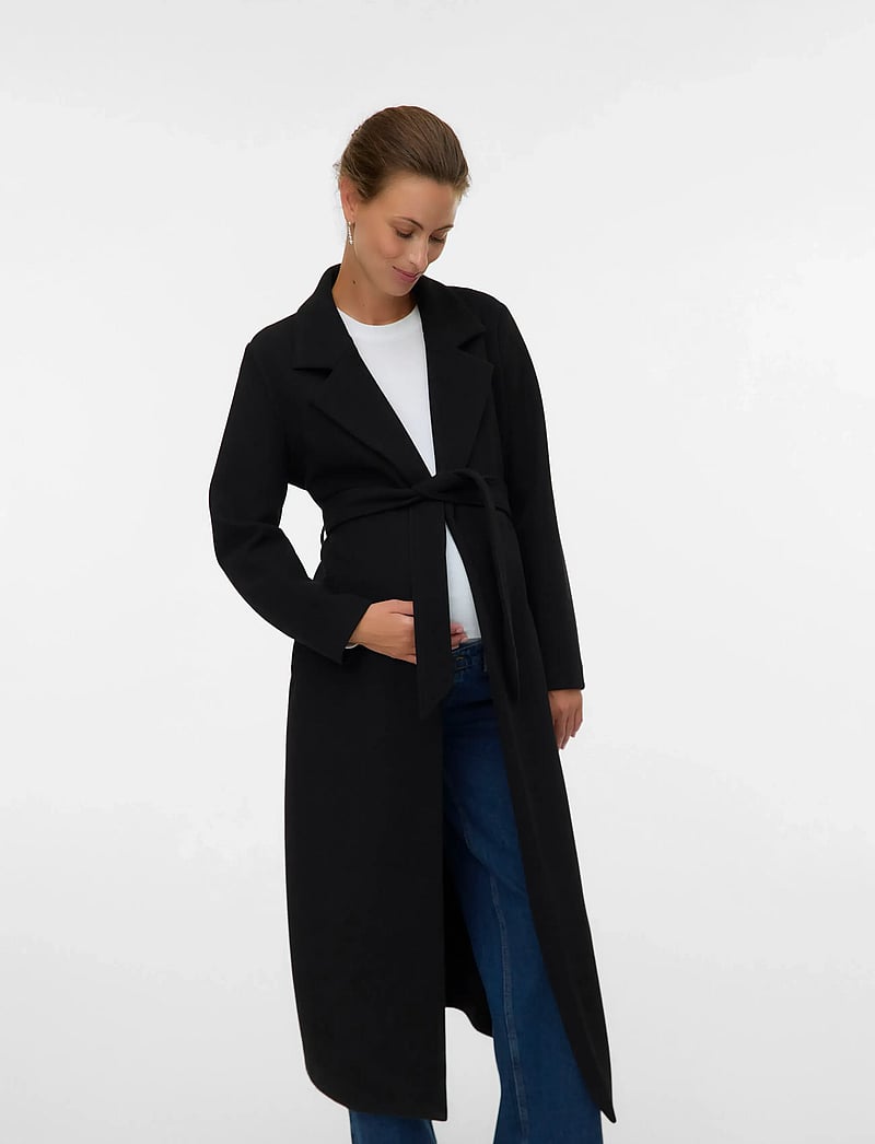 Vero Moda Maternity - VMMFORTUNEAYA XTRA LONG COAT GA - kevadmantlid - black - 0