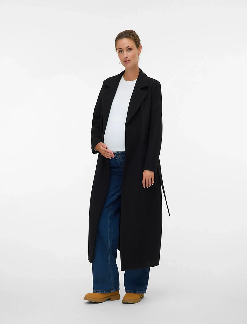 Vero Moda Maternity - VMMFORTUNEAYA XTRA LONG COAT GA - kevadmantlid - black - 3