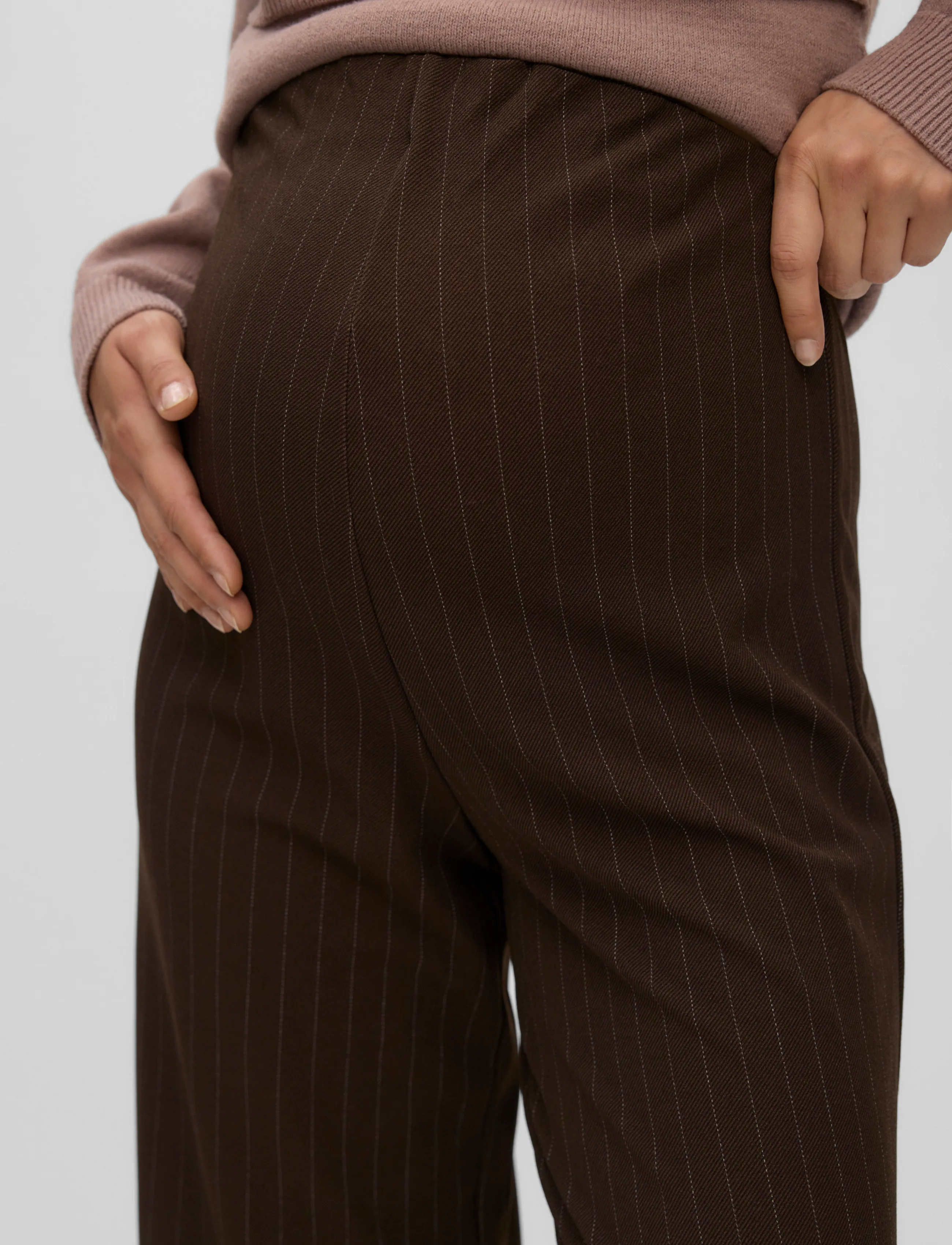 Vero Moda Maternity - VMMBERLIN MY HW WIDE PRINT PANT - bottoms - chocolate torte - 5