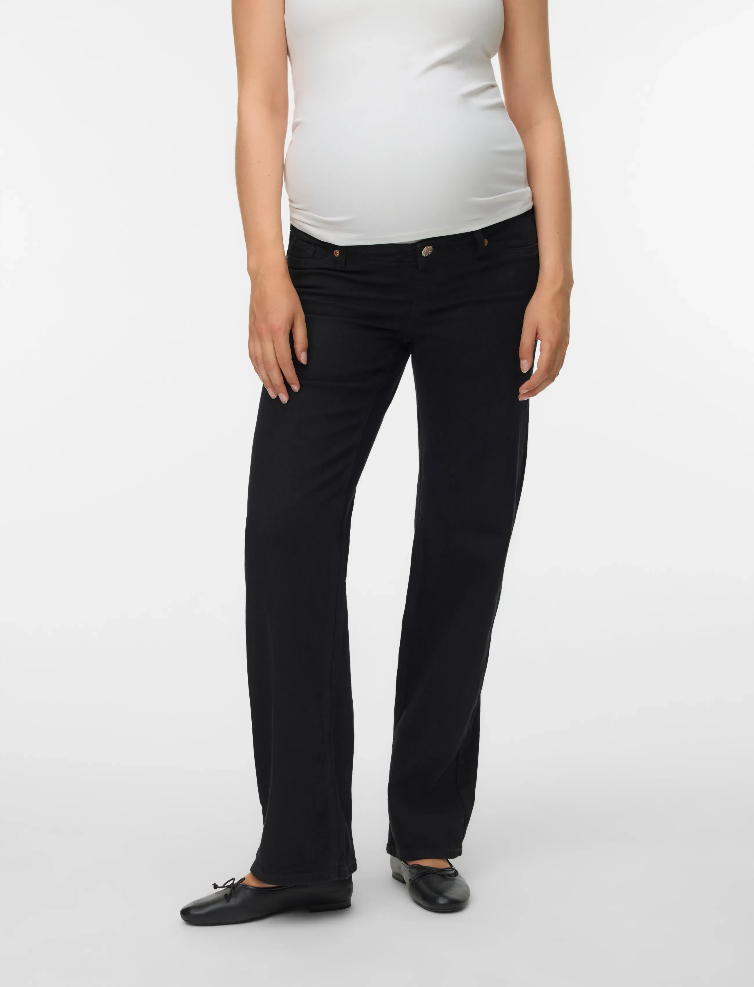 Vero Moda Maternity VMMTESSA WIDE JEANS RA118 GA NOOS - hosen - black - Umstandsmode - BLACK / black