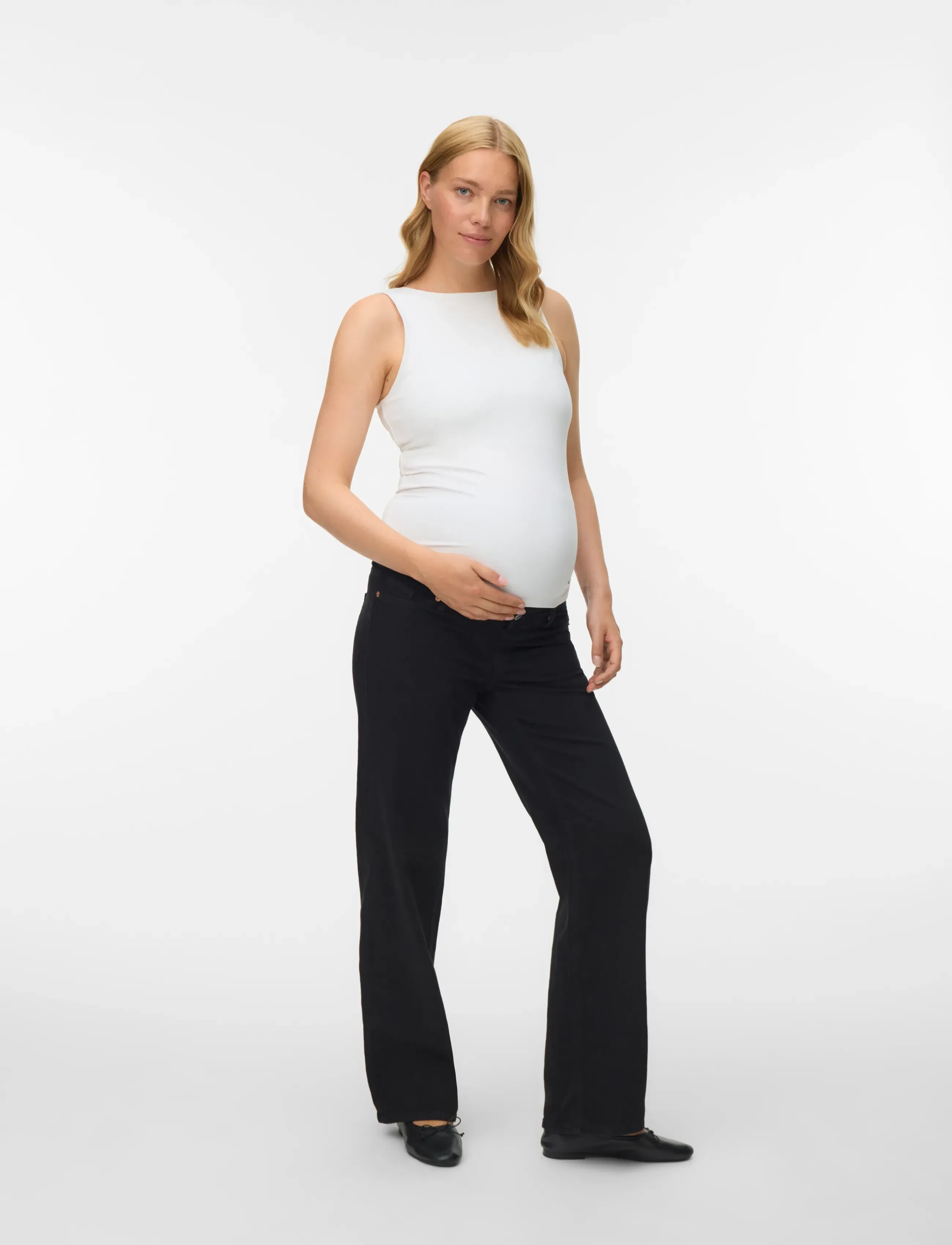 Vero Moda Maternity - VMMTESSA WIDE JEANS RA118 GA NOOS - hosen - black - 3