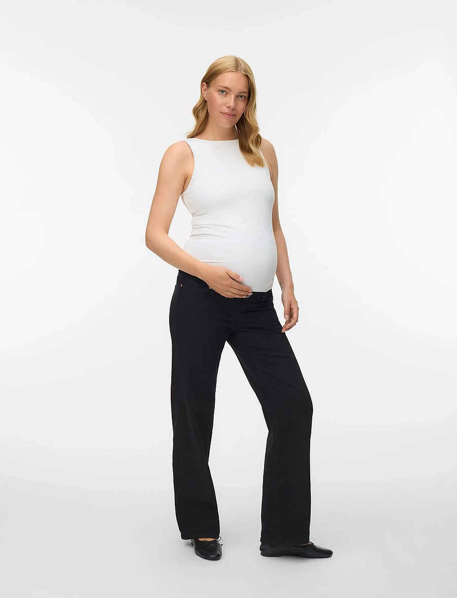 Vero Moda Maternity - VMMTESSA WIDE JEANS RA118 GA NOOS - hosen - black - 3