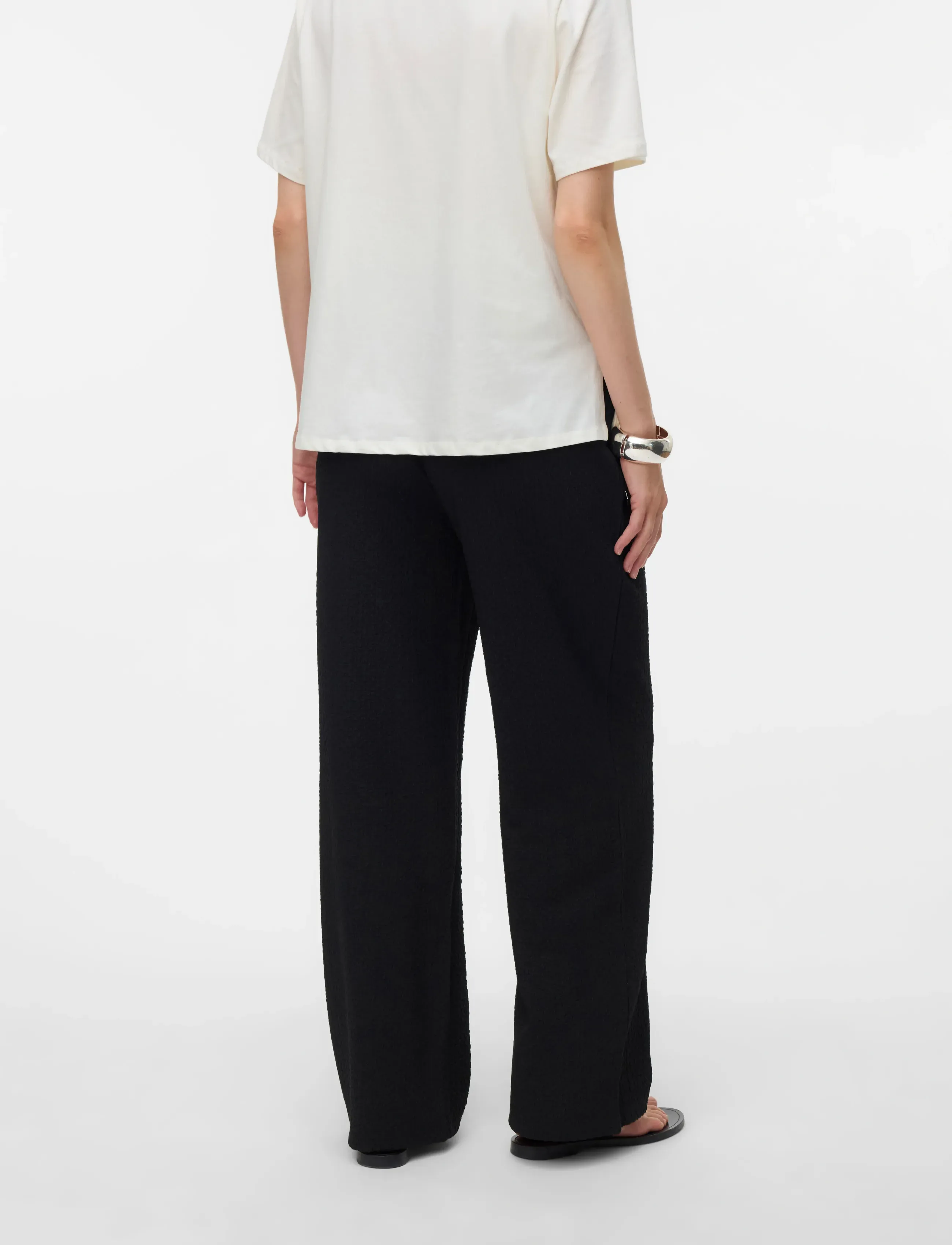 Vero Moda Maternity - VMMCILLE WIDE PANTS JRS - nederdelar - black - 3