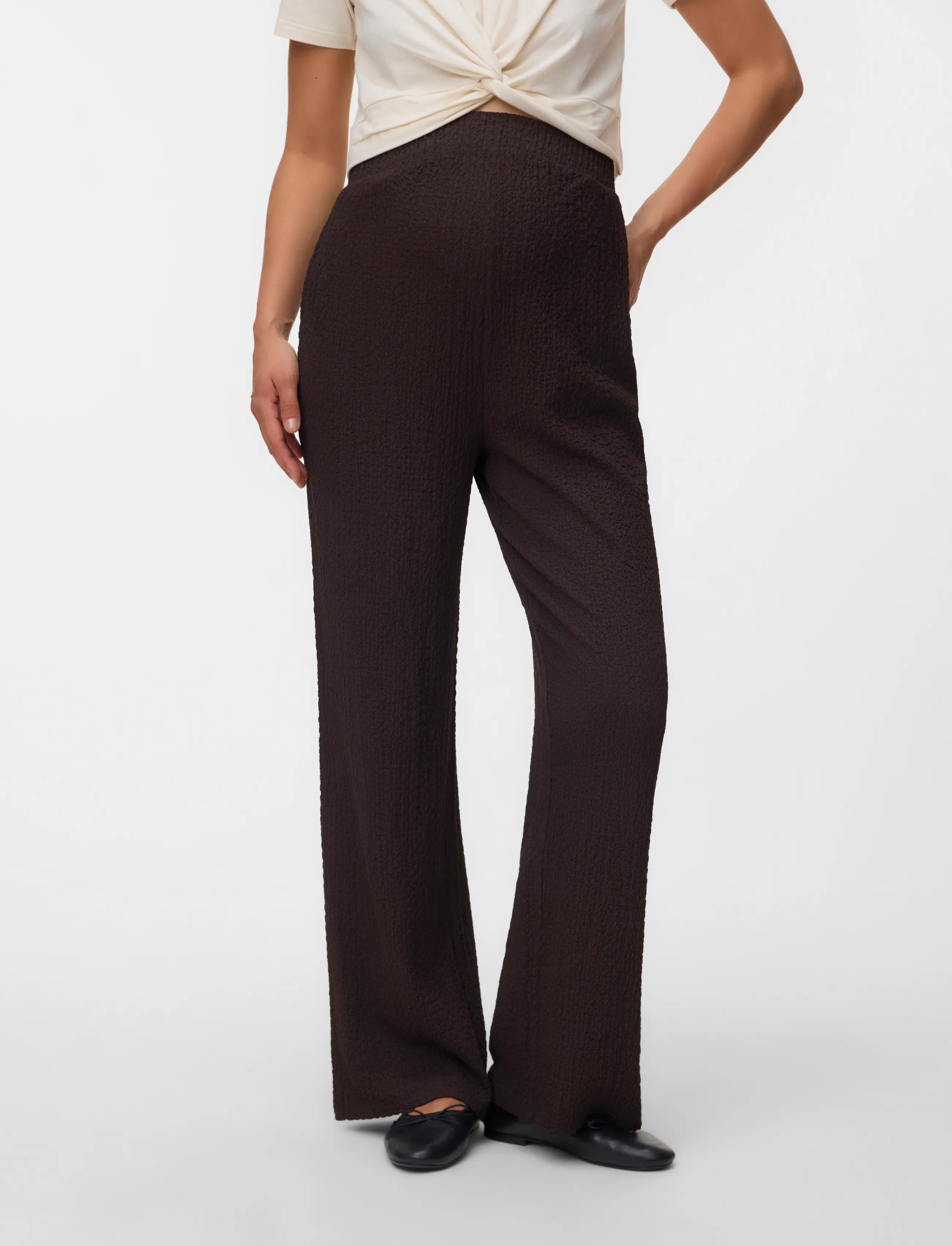 Vero Moda Maternity VMMCILLE WIDE PANTS JRS - Vero Moda Maternity - CHOCOLATE TORTE / brown