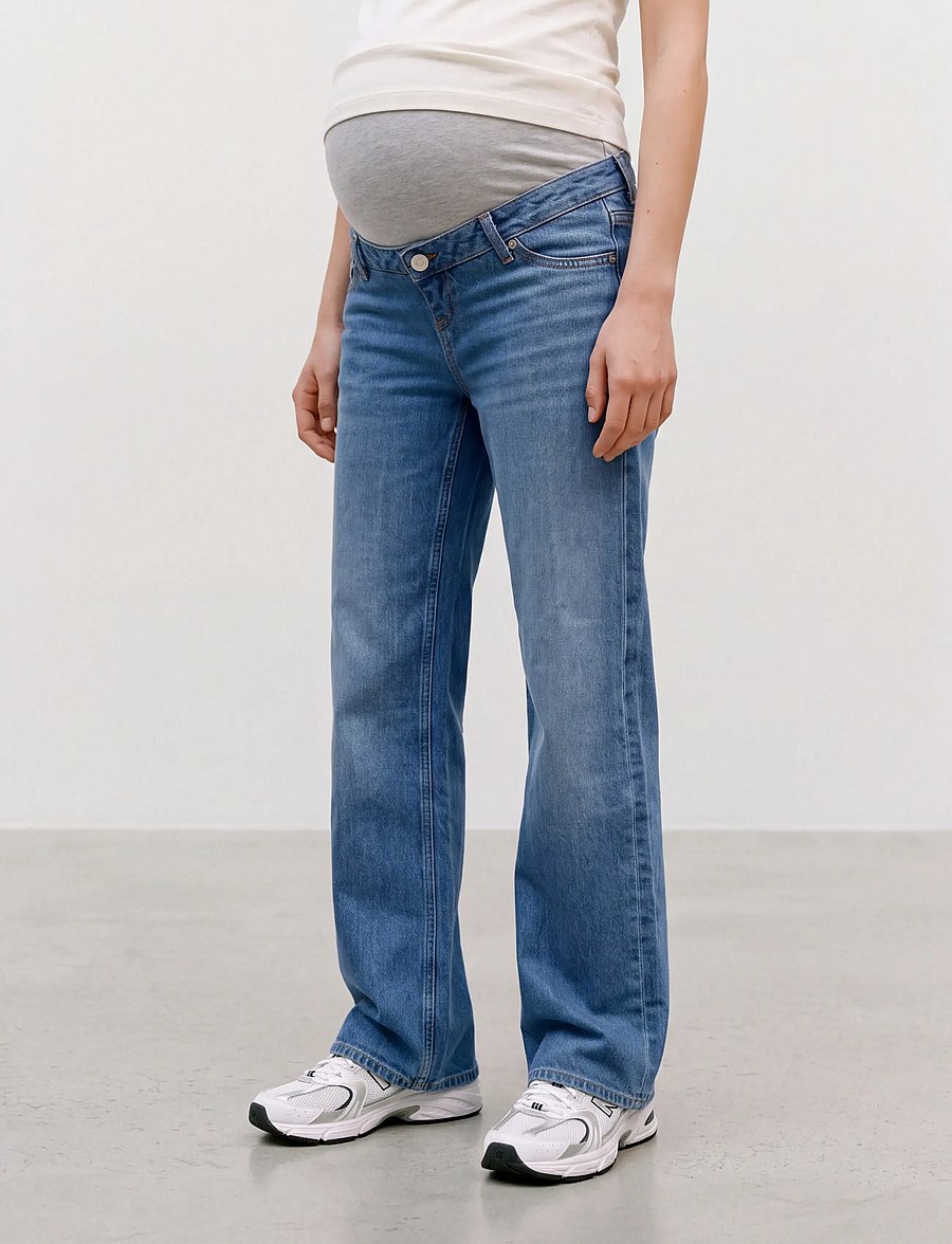 Vero Moda Maternity - VMMTESSA WIDE JEANS RA380 GA NOOS - nederdelar - medium blue denim - 5