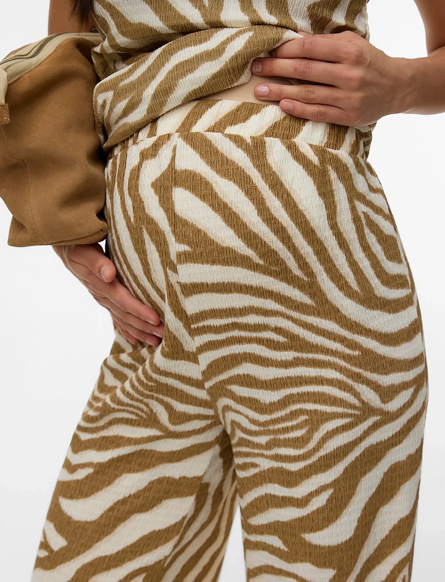 Vero Moda Maternity - VMMFRIGA WIDE PANTS JRS - hosen mit weitem bein - birch - 5